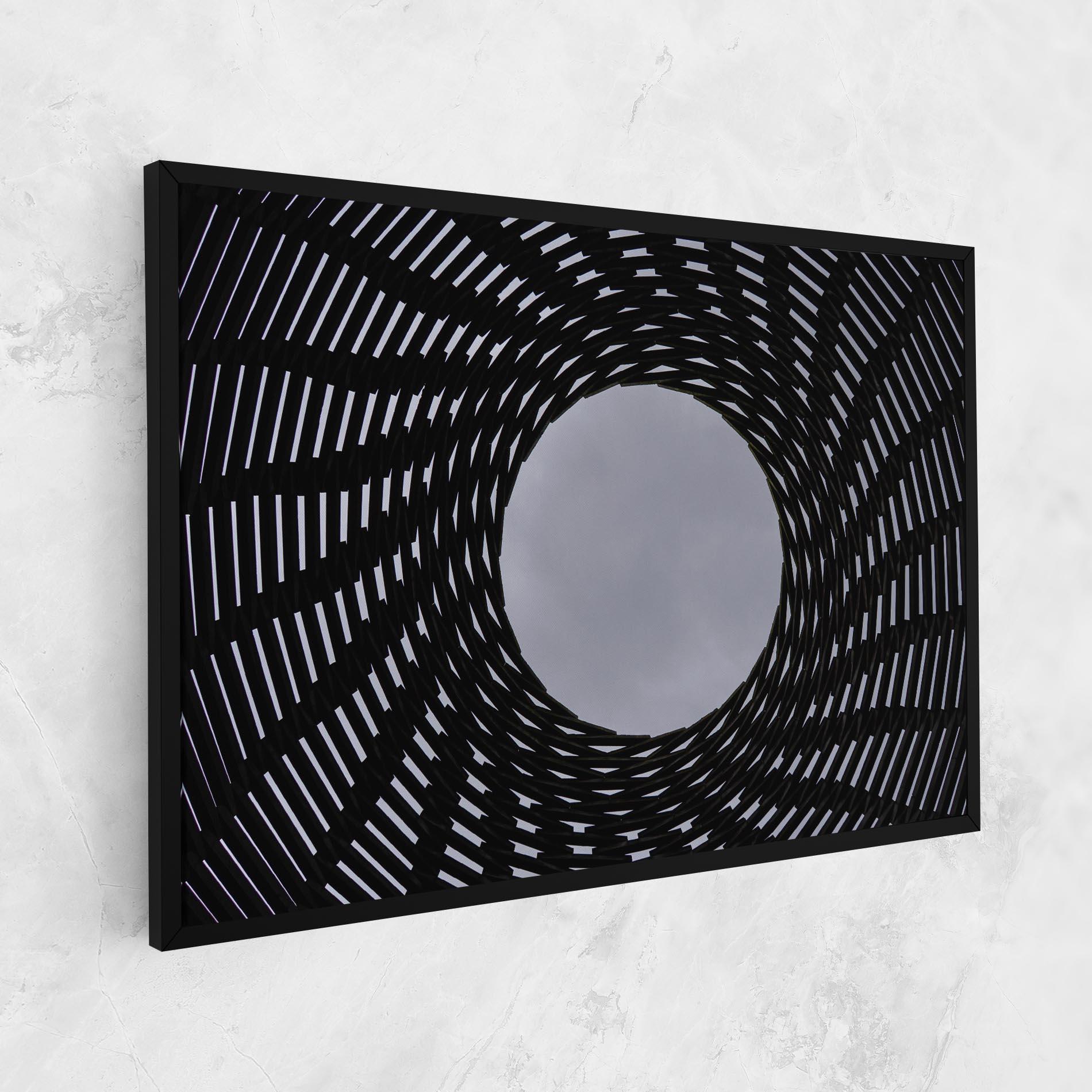 Leinwandbild Grey Circle Lines mockup 1