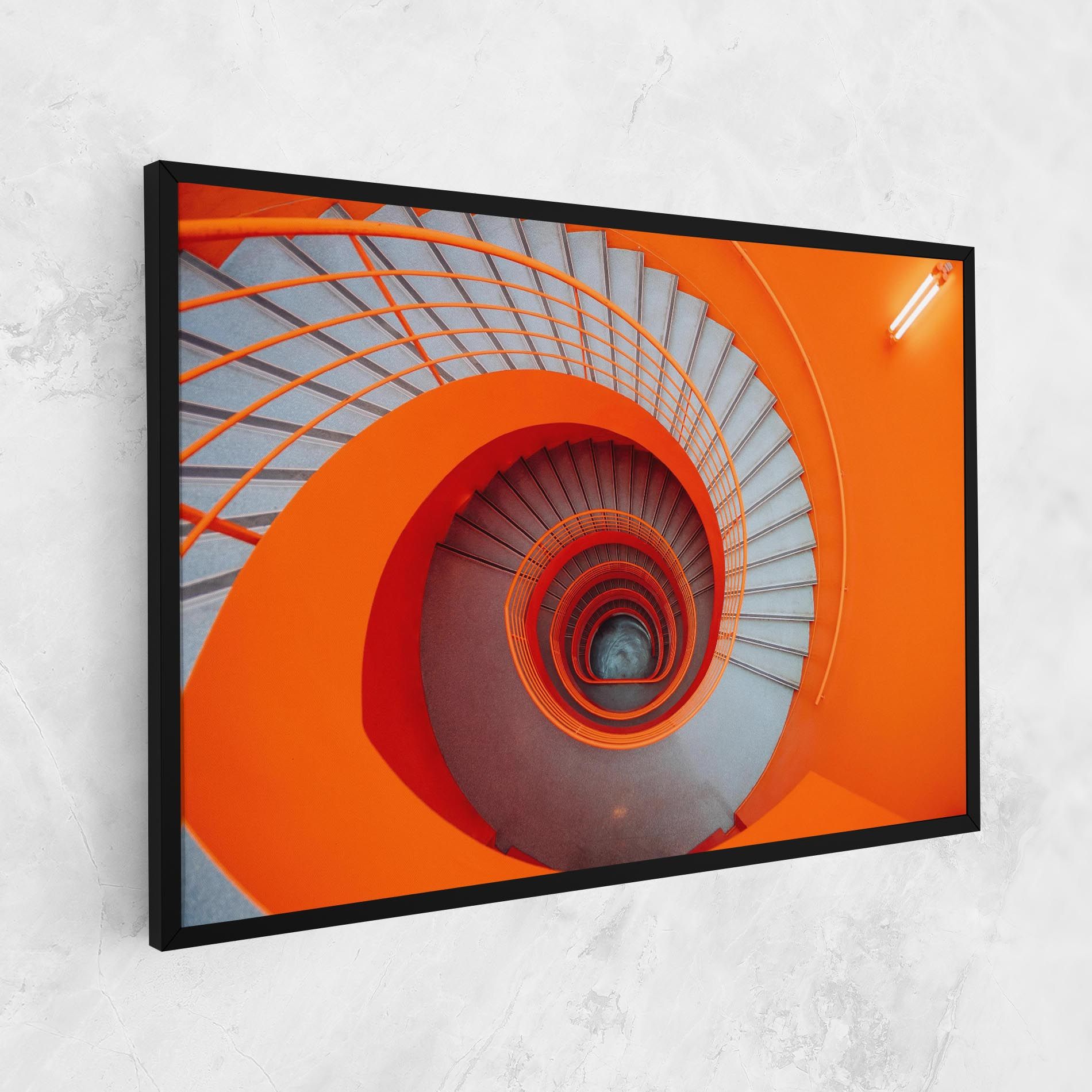 Grey Orange Stairs mockup 1