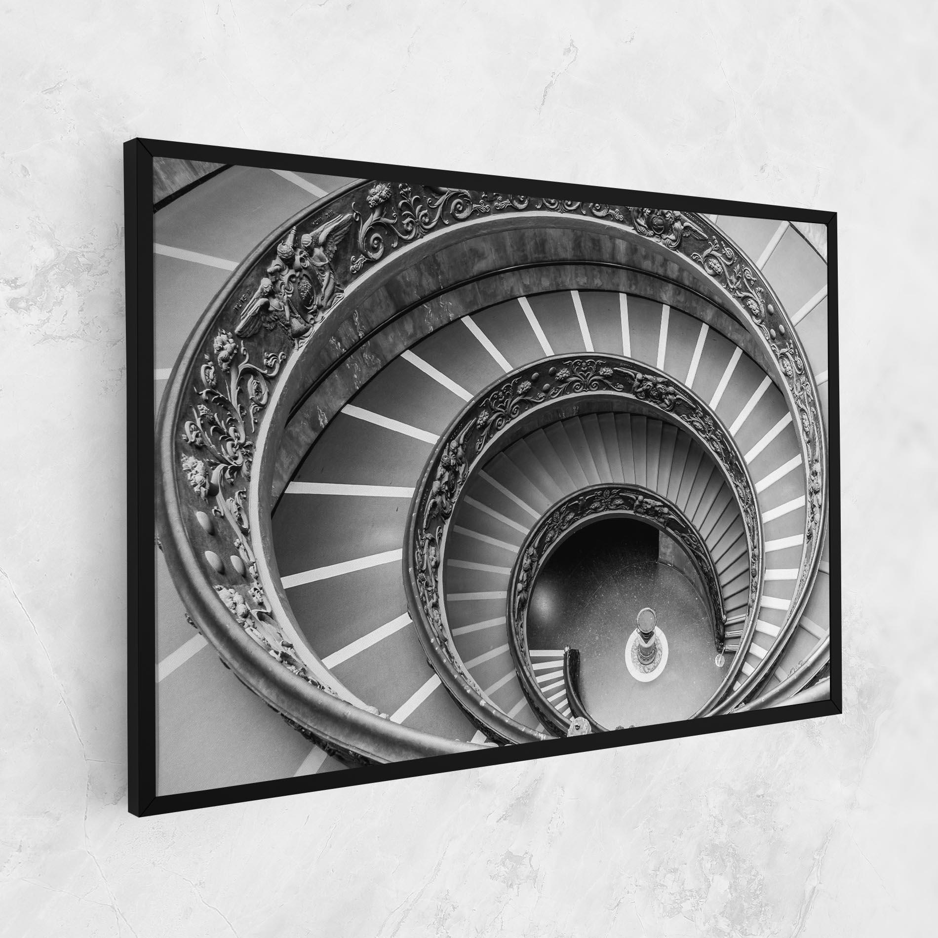 Leinwandbild Grey Spiral mockup 1
