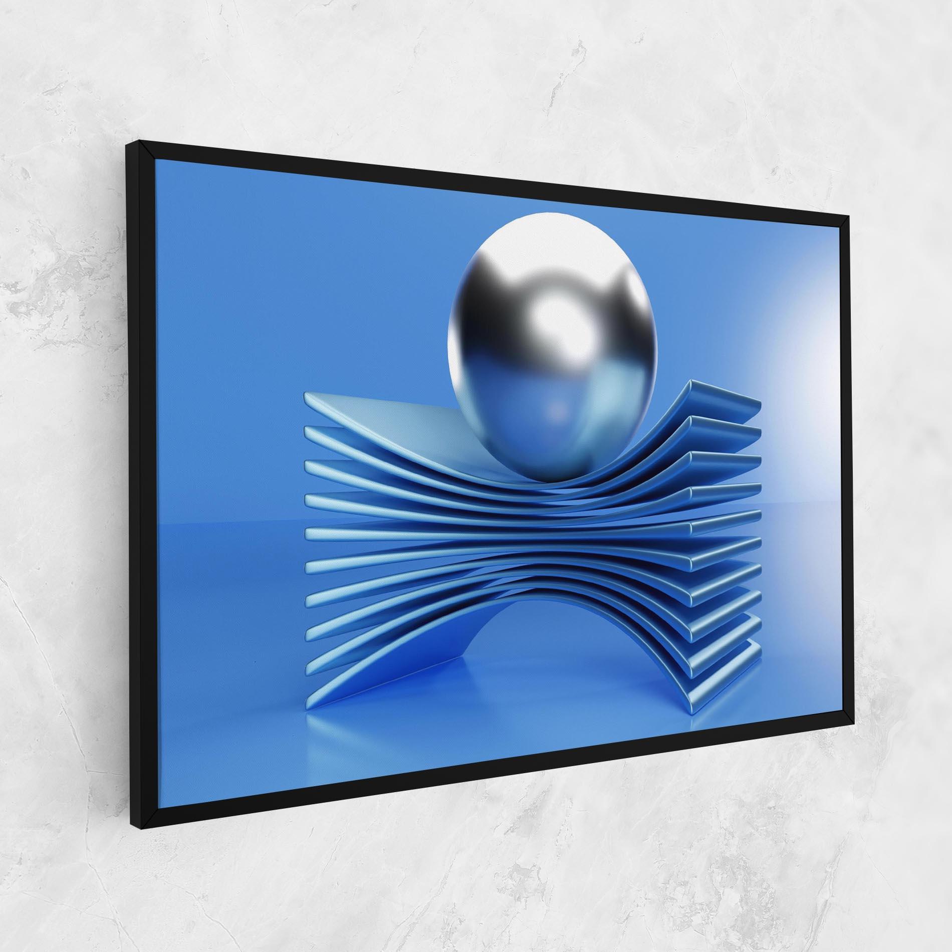 Leinwandbild Silver Ball mockup 1
