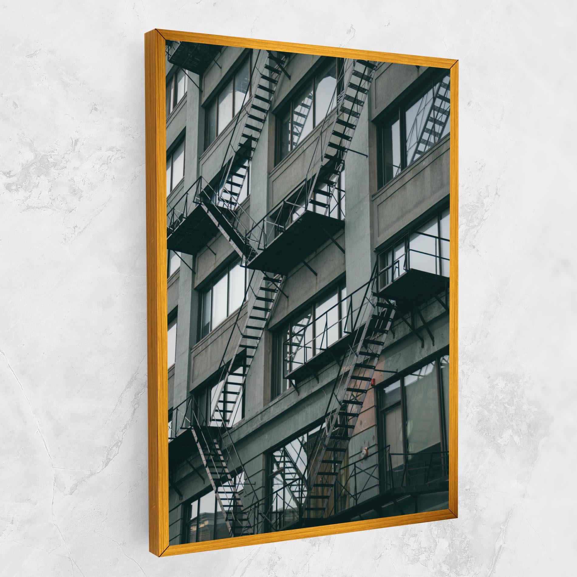Leinwandbild Building Stairs mockup 1