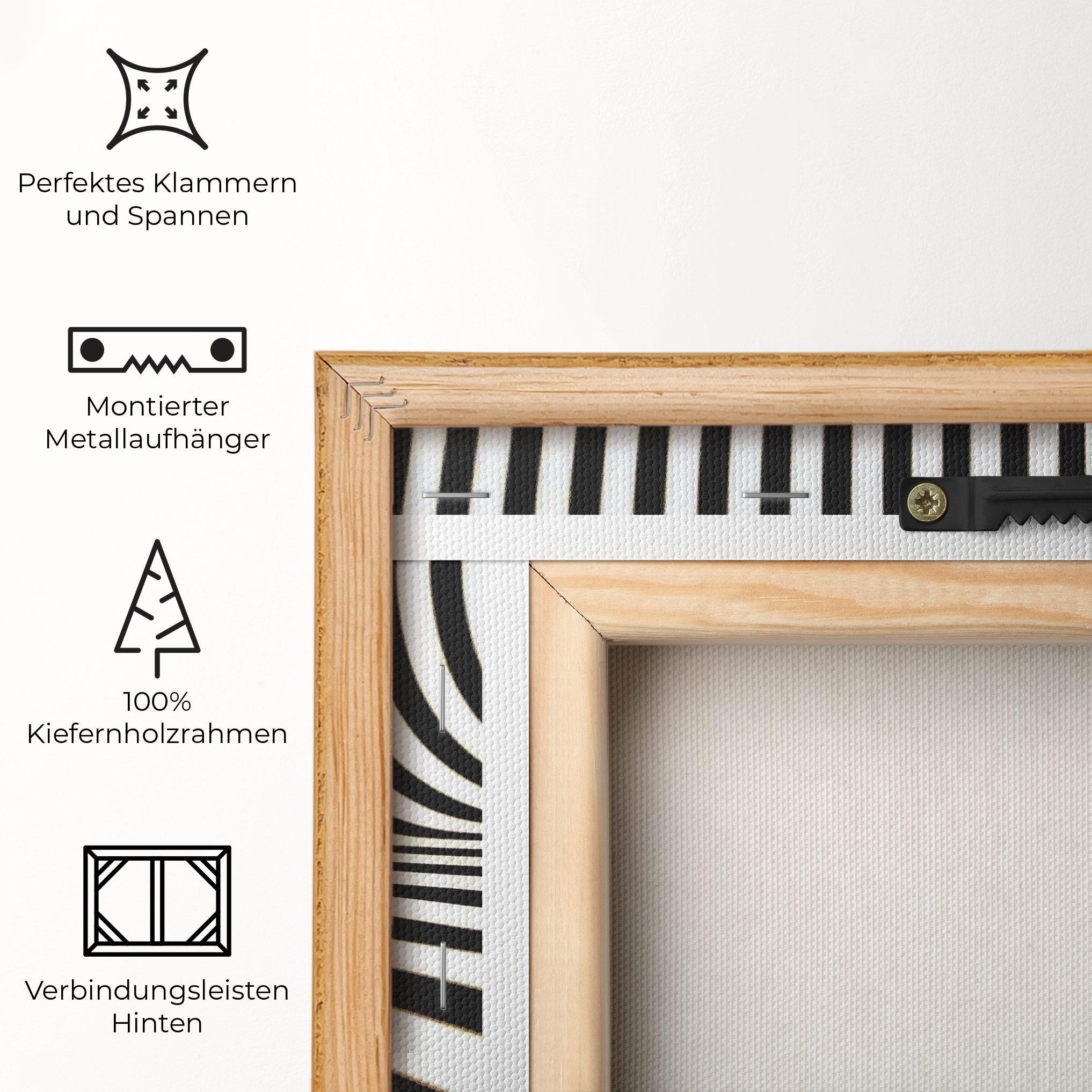Leinwandbild Black And White Illusion mockup 5