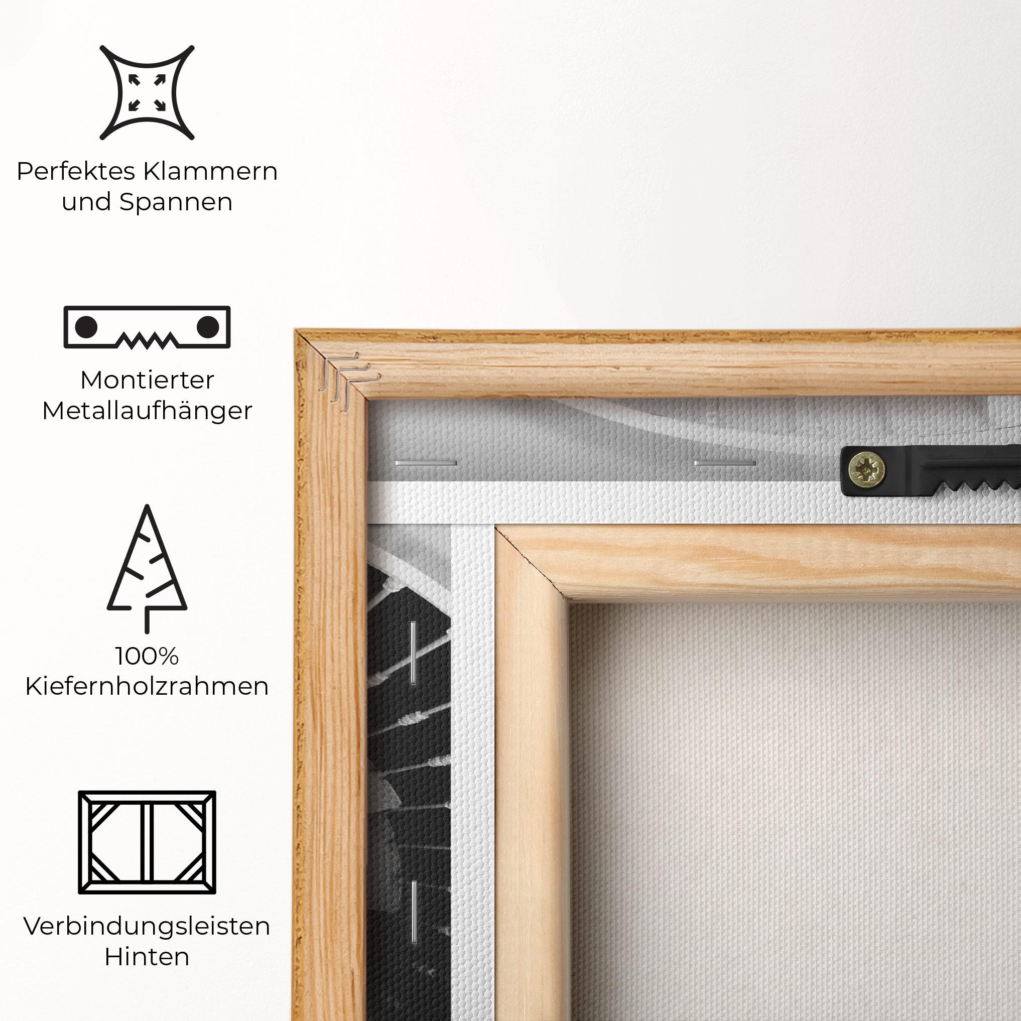 Leinwandbild Black Circle Stairs mockup 5