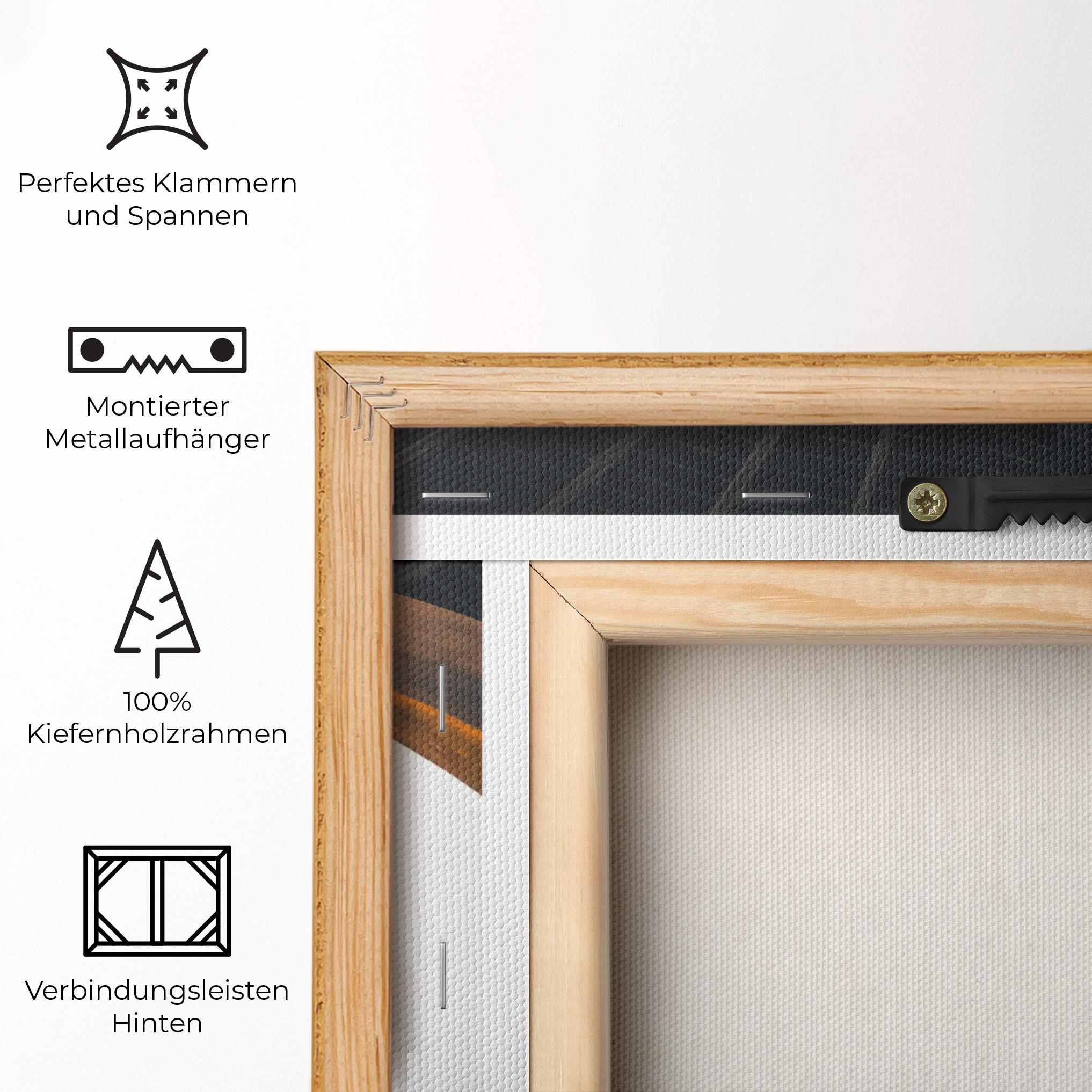 Leinwandbild Black Spiral Stairs mockup 5