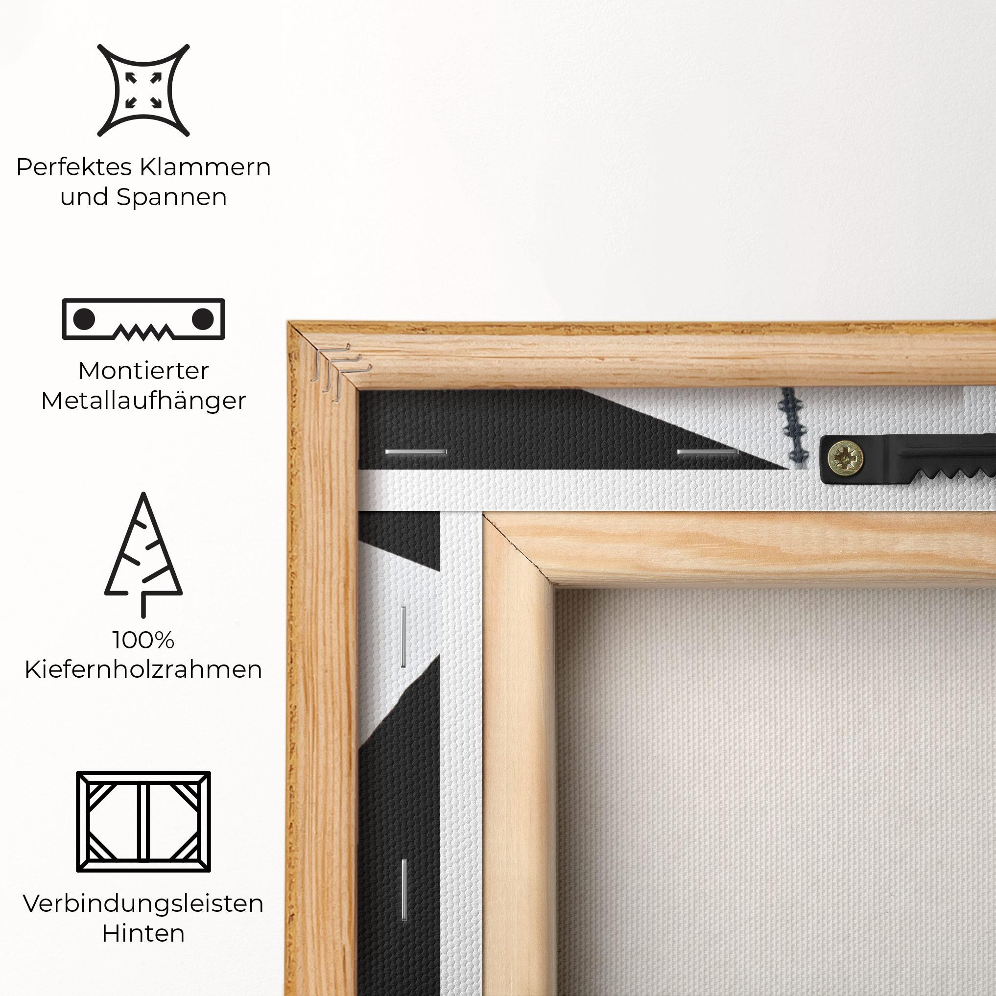 Leinwandbild Black Stairs Floating mockup 5