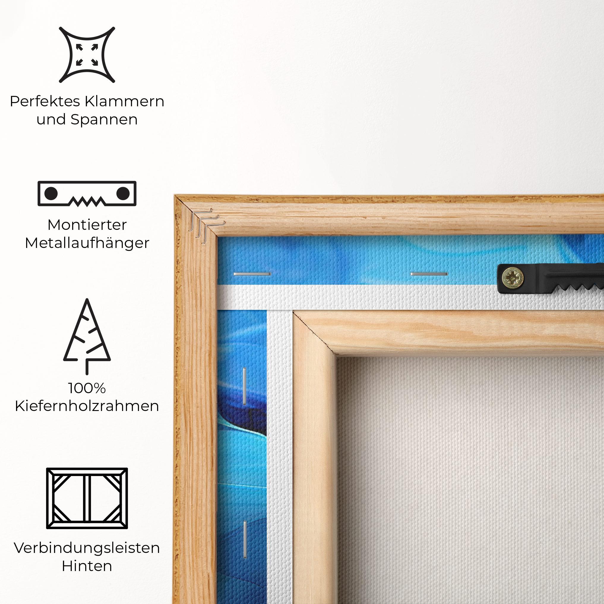 Leinwandbild Blue Orange Floating mockup 5