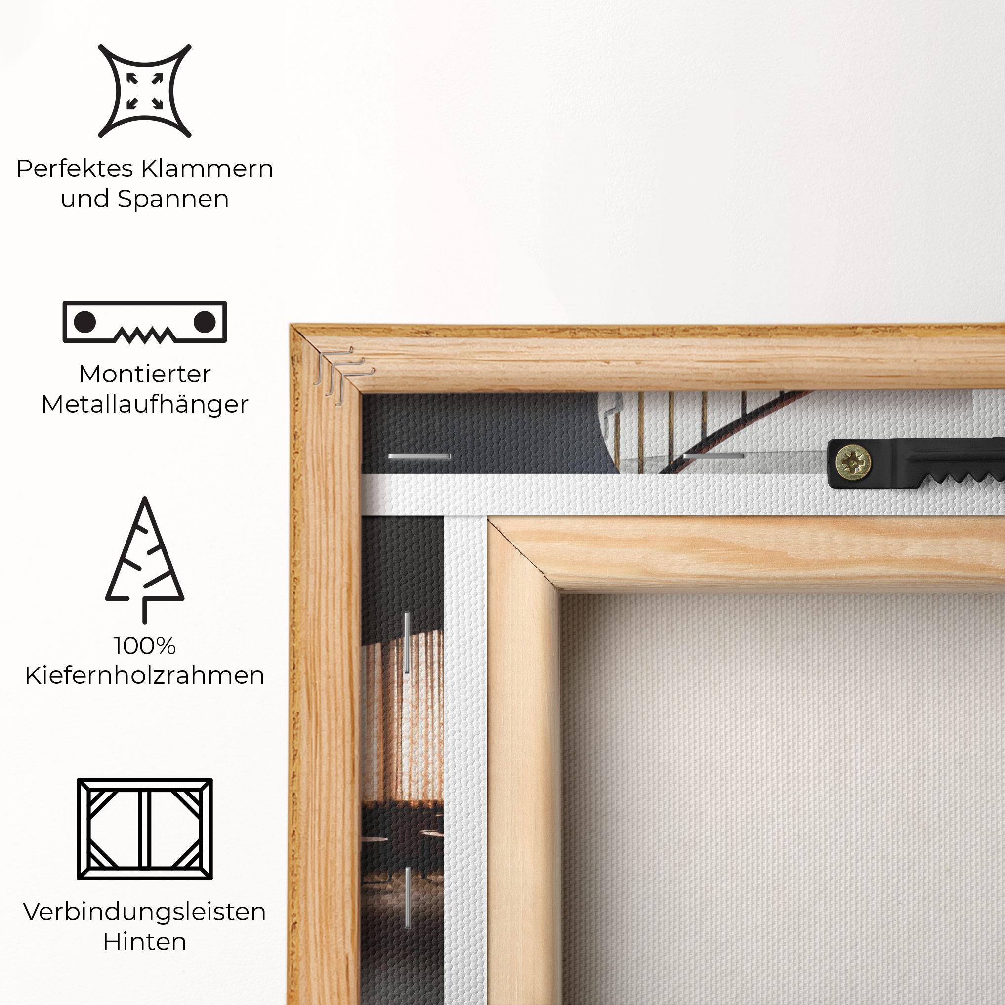 Leinwandbild Dark Room Stairs mockup 5