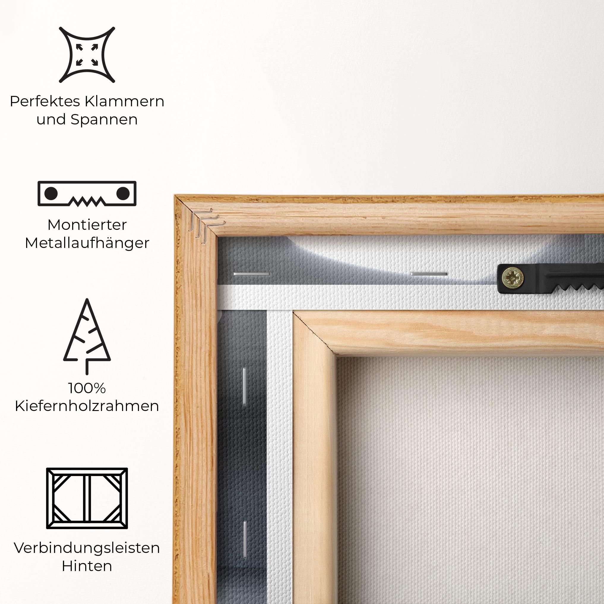 Leinwandbild Spiral White Staircase mockup 5