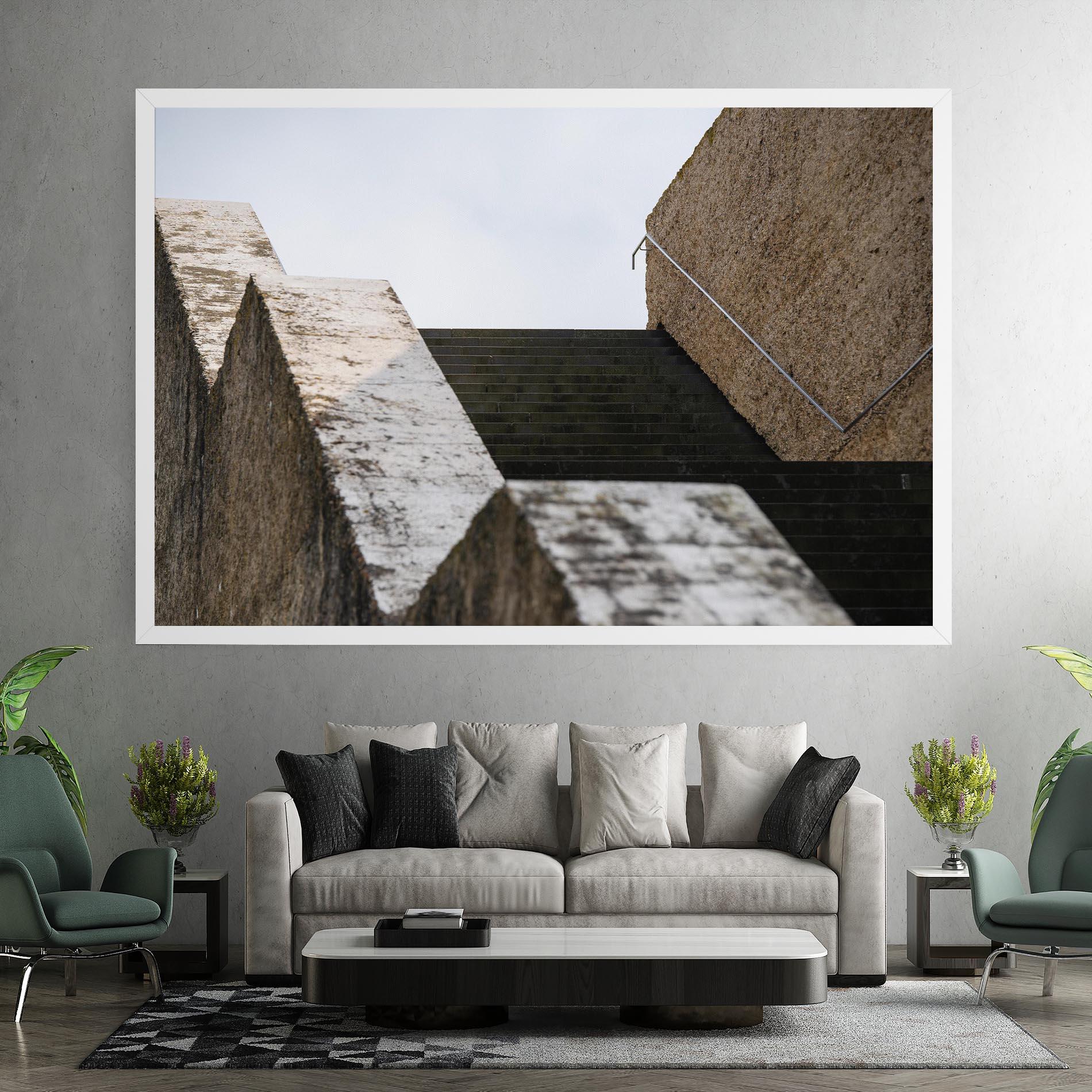 Leinwandbild Black Stairs mockup 7