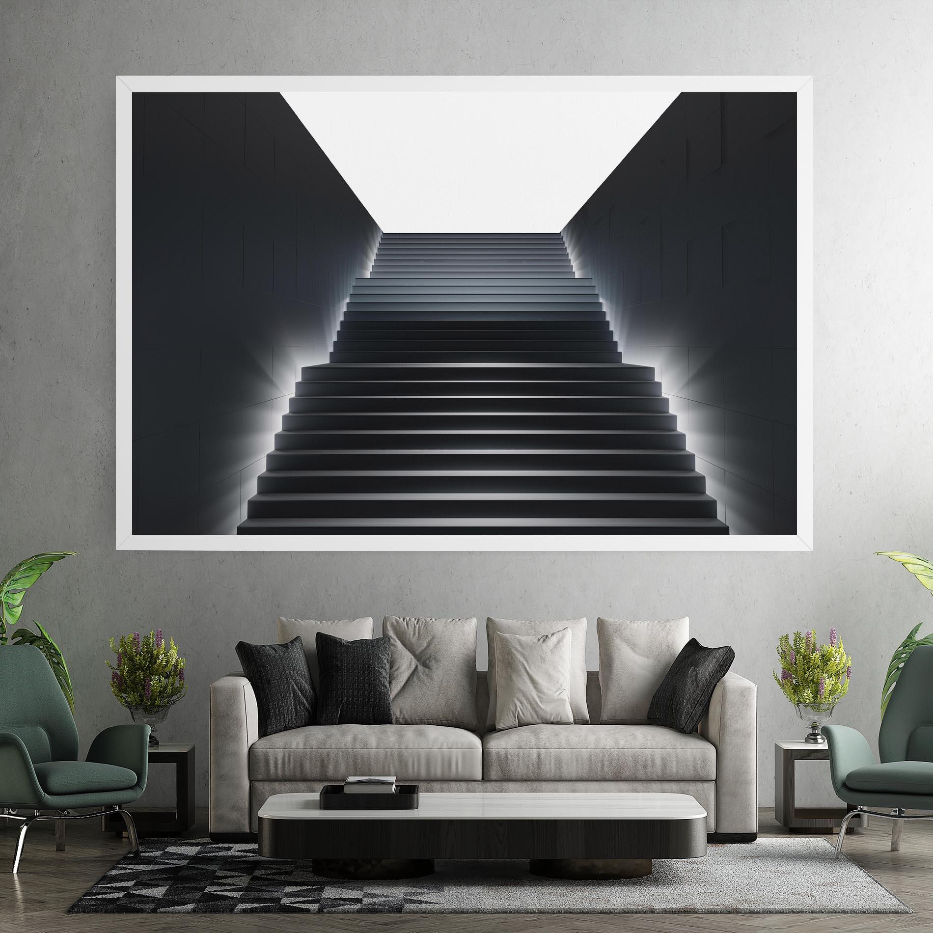 Leinwandbild Dark Stairs mockup 7