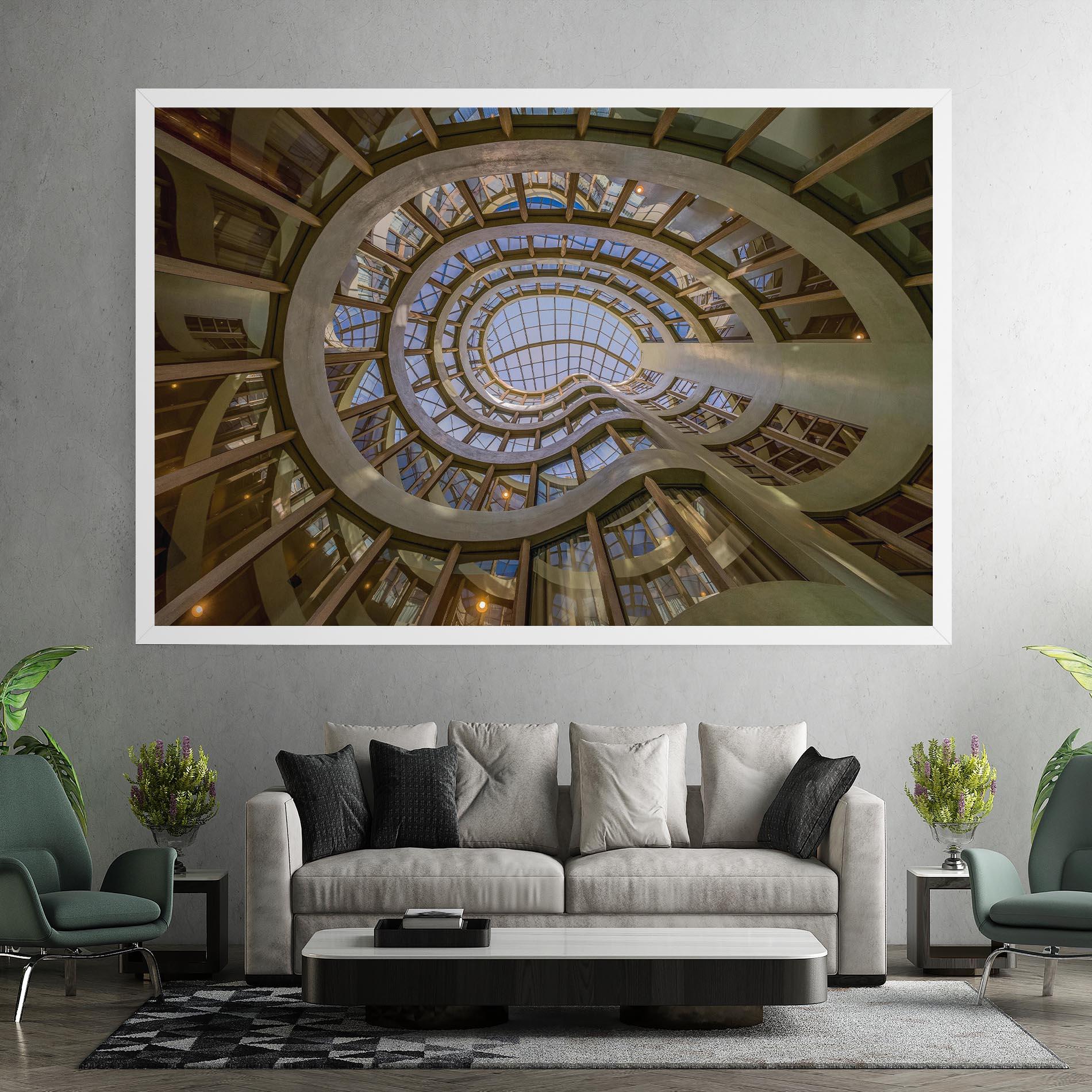 Leinwandbild Glass Building mockup 7