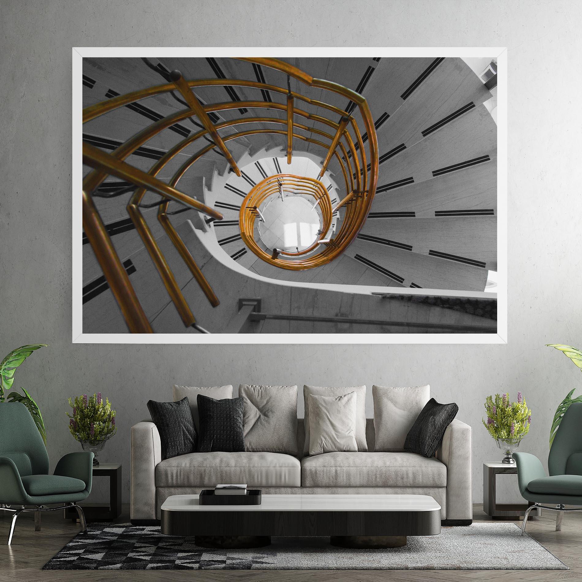 Leinwandbild Gold Bar Stairs mockup 7