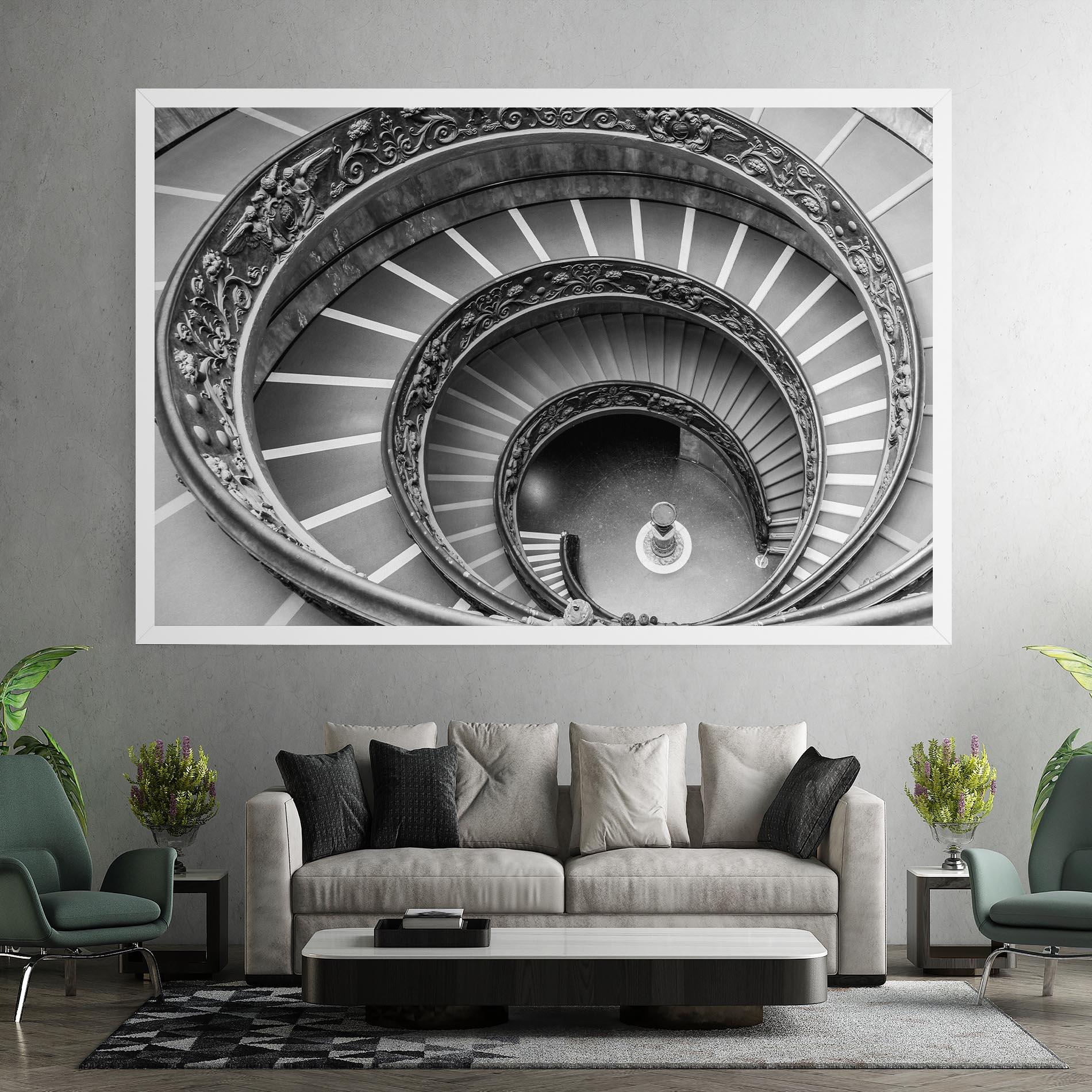 Leinwandbild Grey Spiral mockup 7