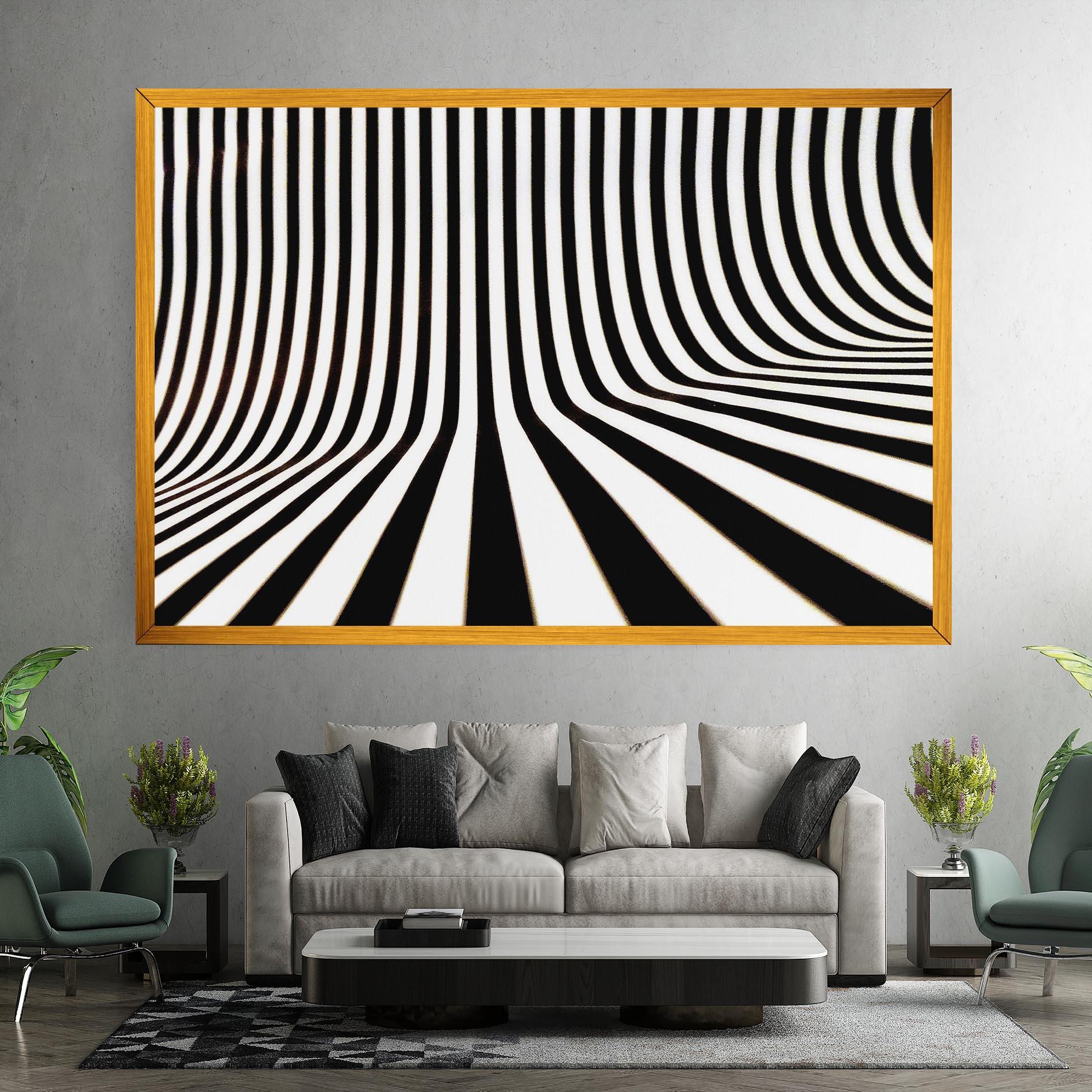 Leinwandbild Black And White Illusion mockup 7