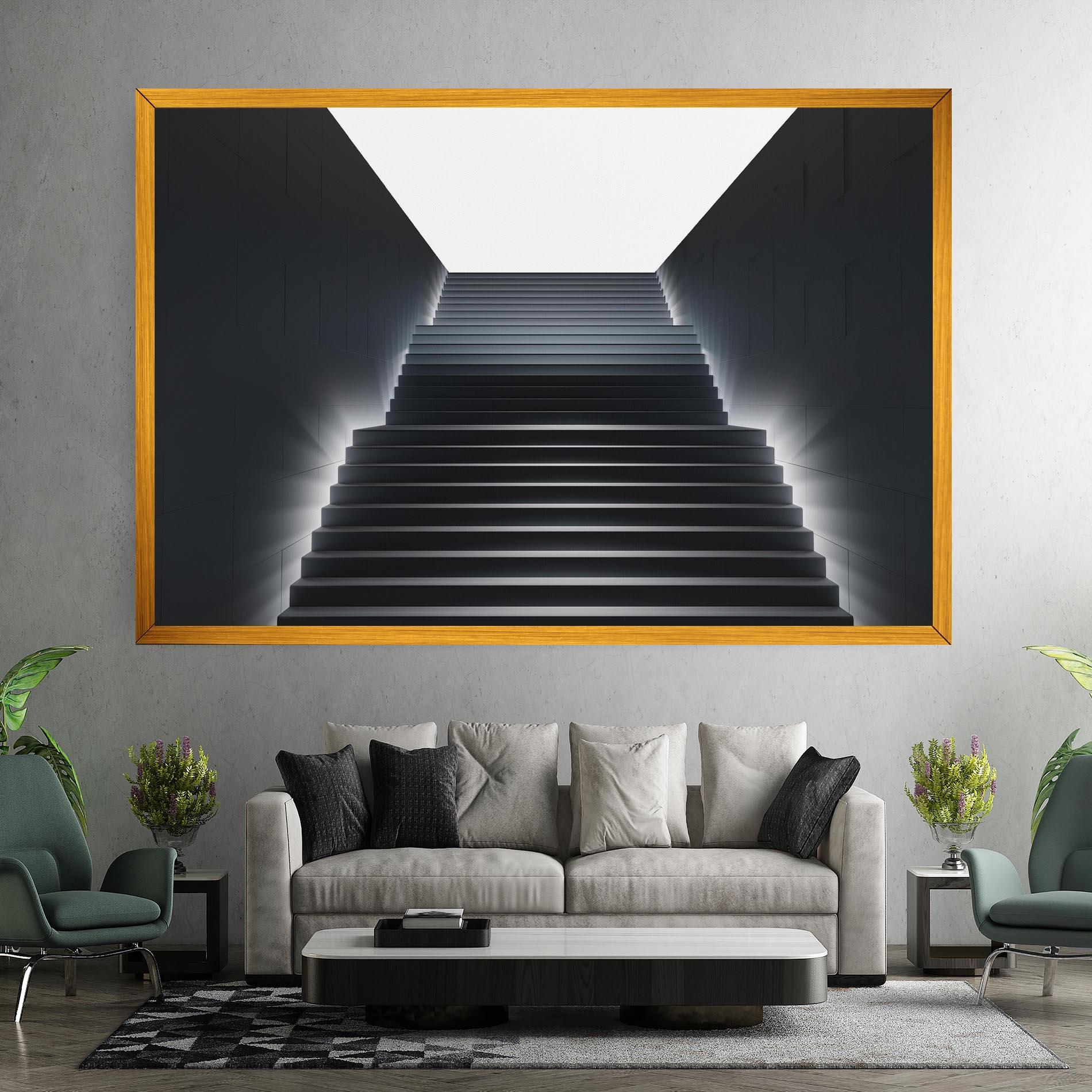 Leinwandbild Dark Stairs mockup 7