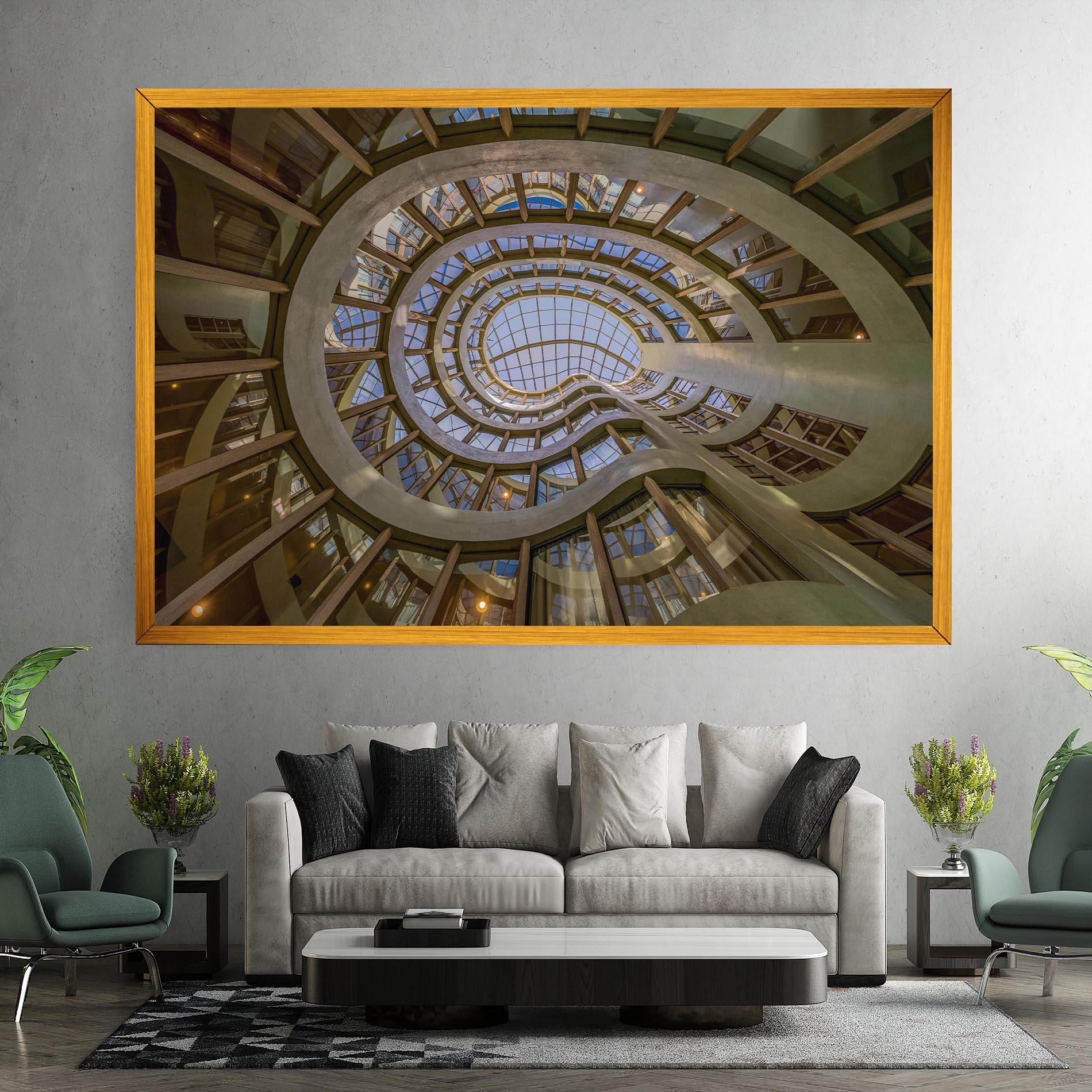 Leinwandbild Glass Building mockup 7