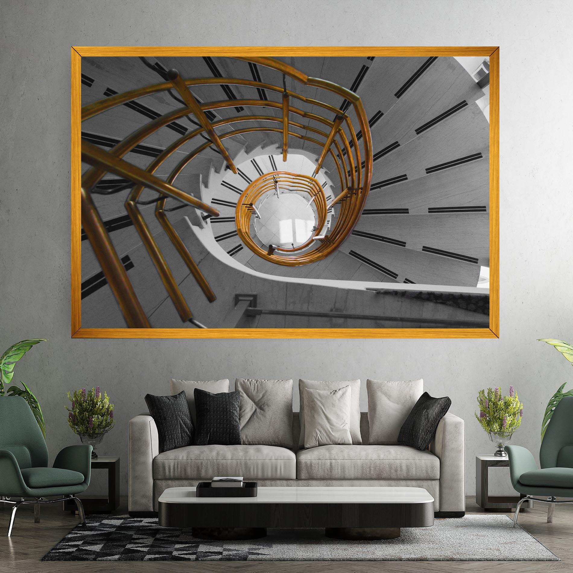 Leinwandbild Gold Bar Stairs mockup 7