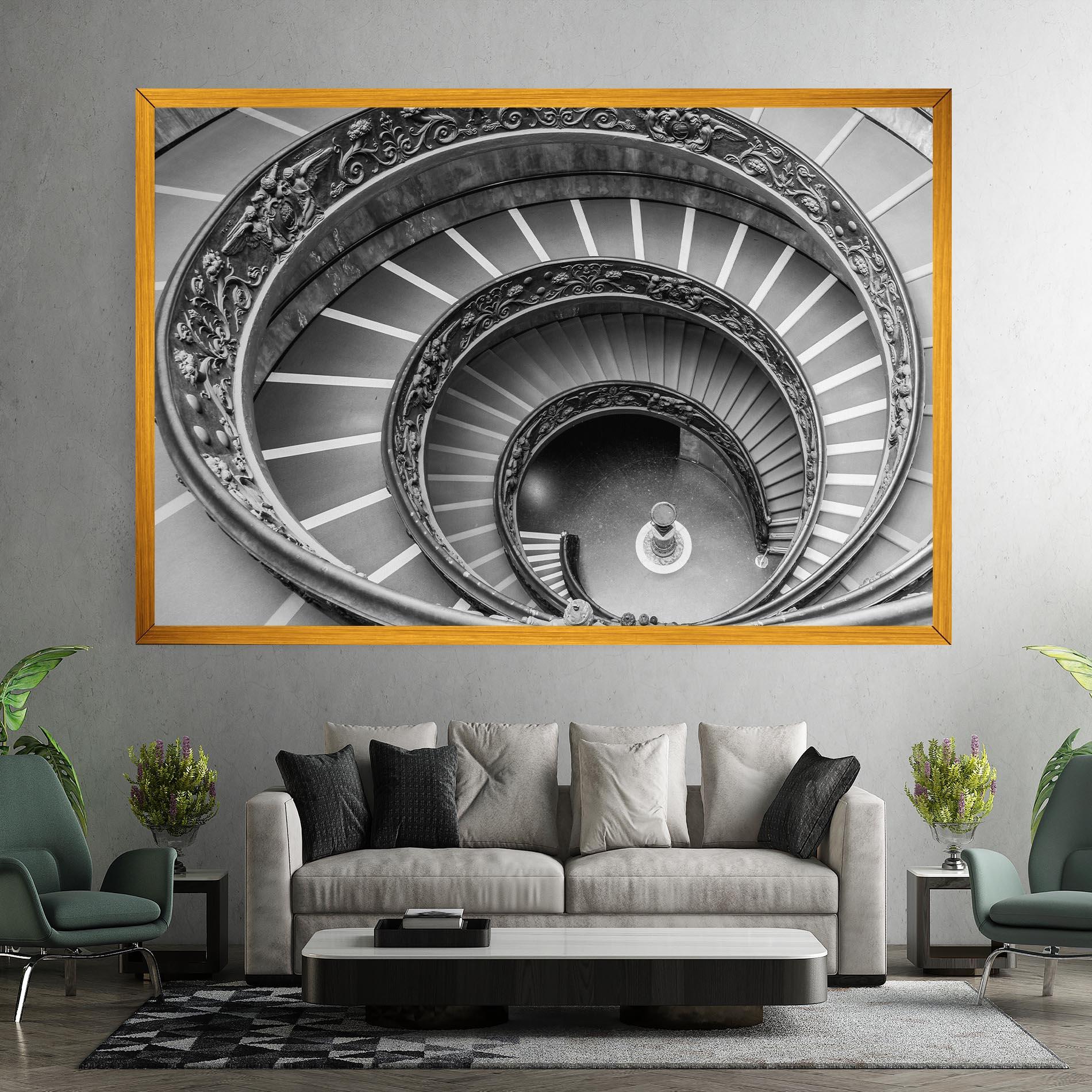Leinwandbild Grey Spiral mockup 7