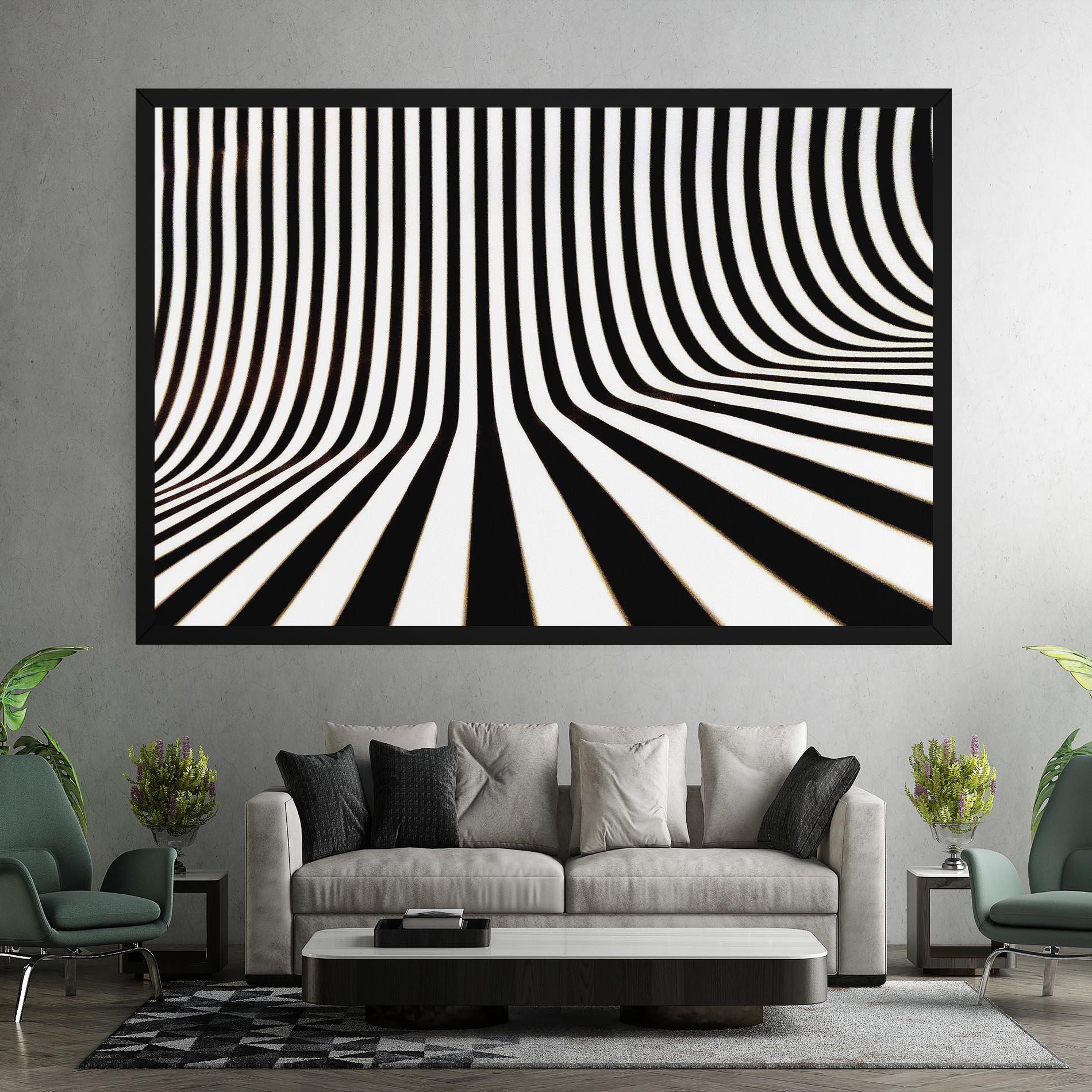 Leinwandbild Black And White Illusion mockup 7