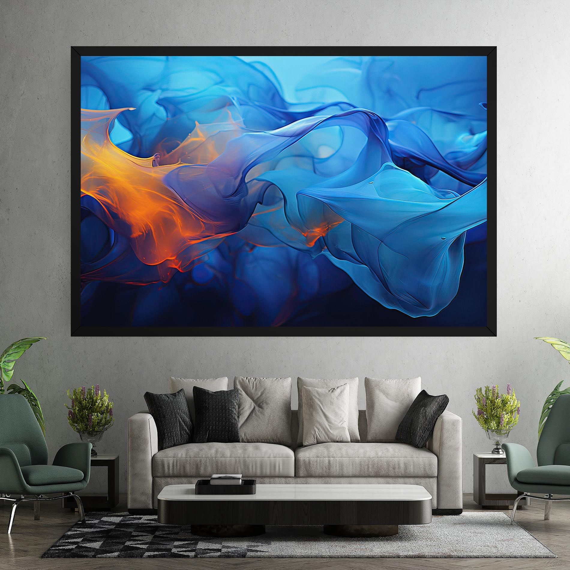 Blue Orange Floating mockup 7