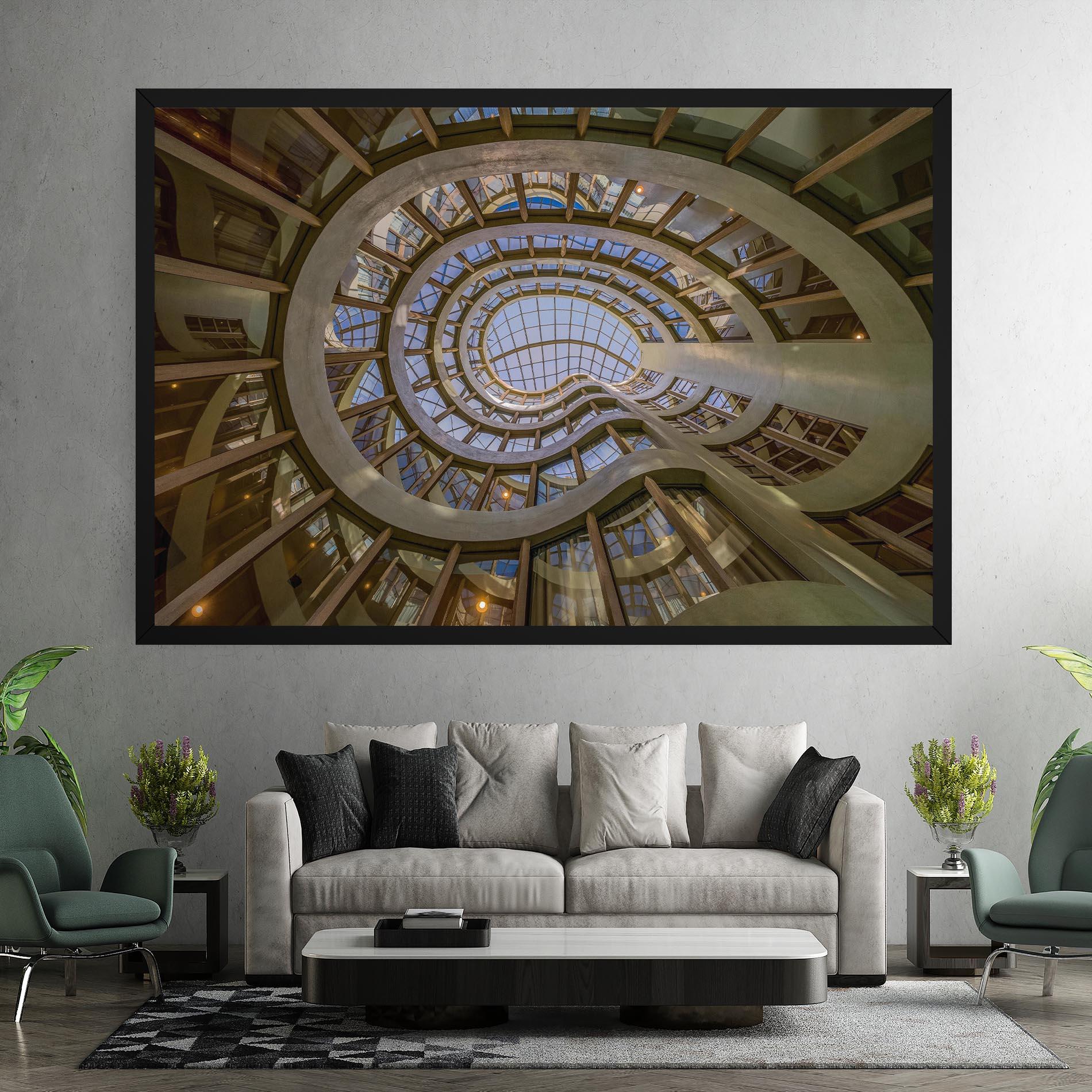 Leinwandbild Glass Building mockup 7