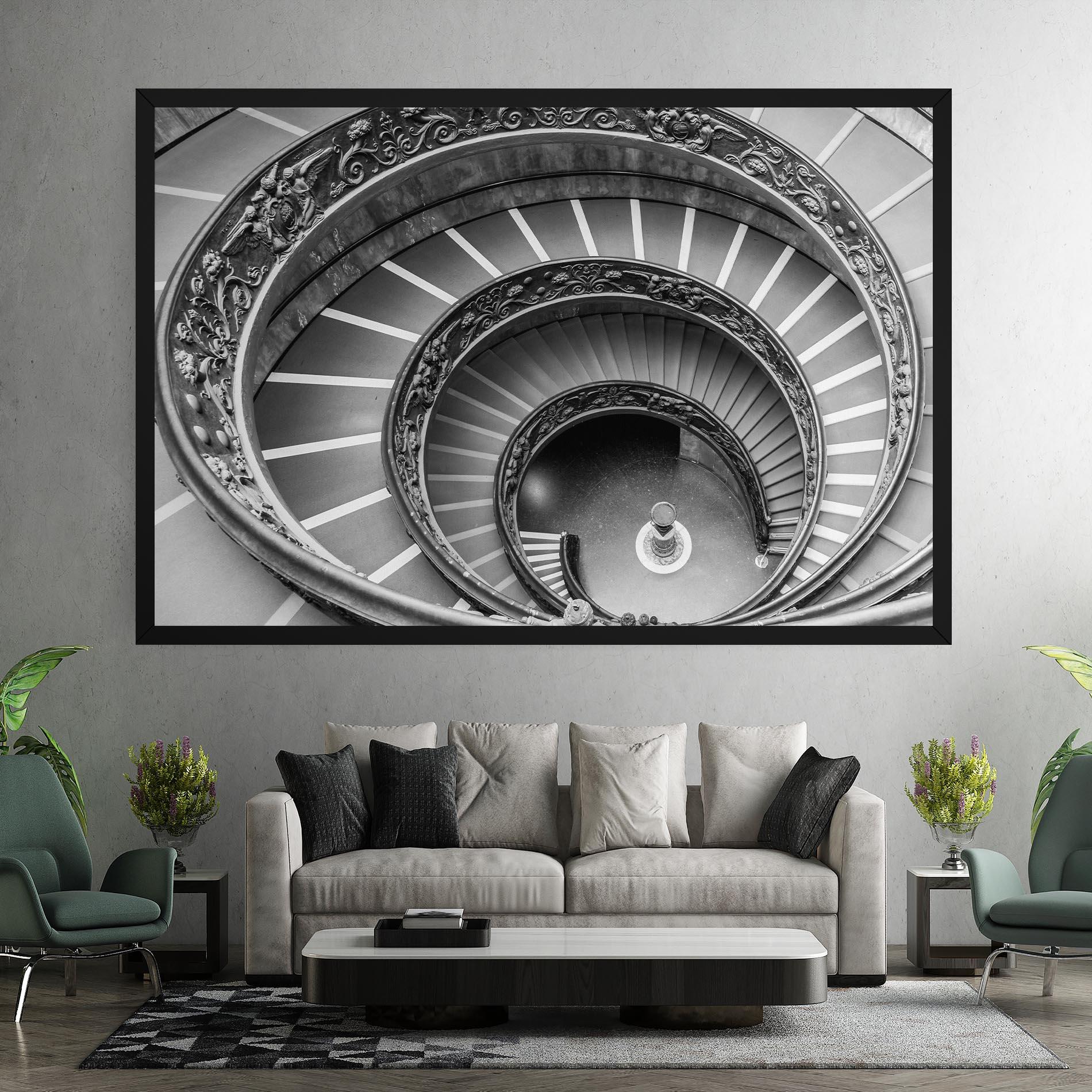 Leinwandbild Grey Spiral mockup 7