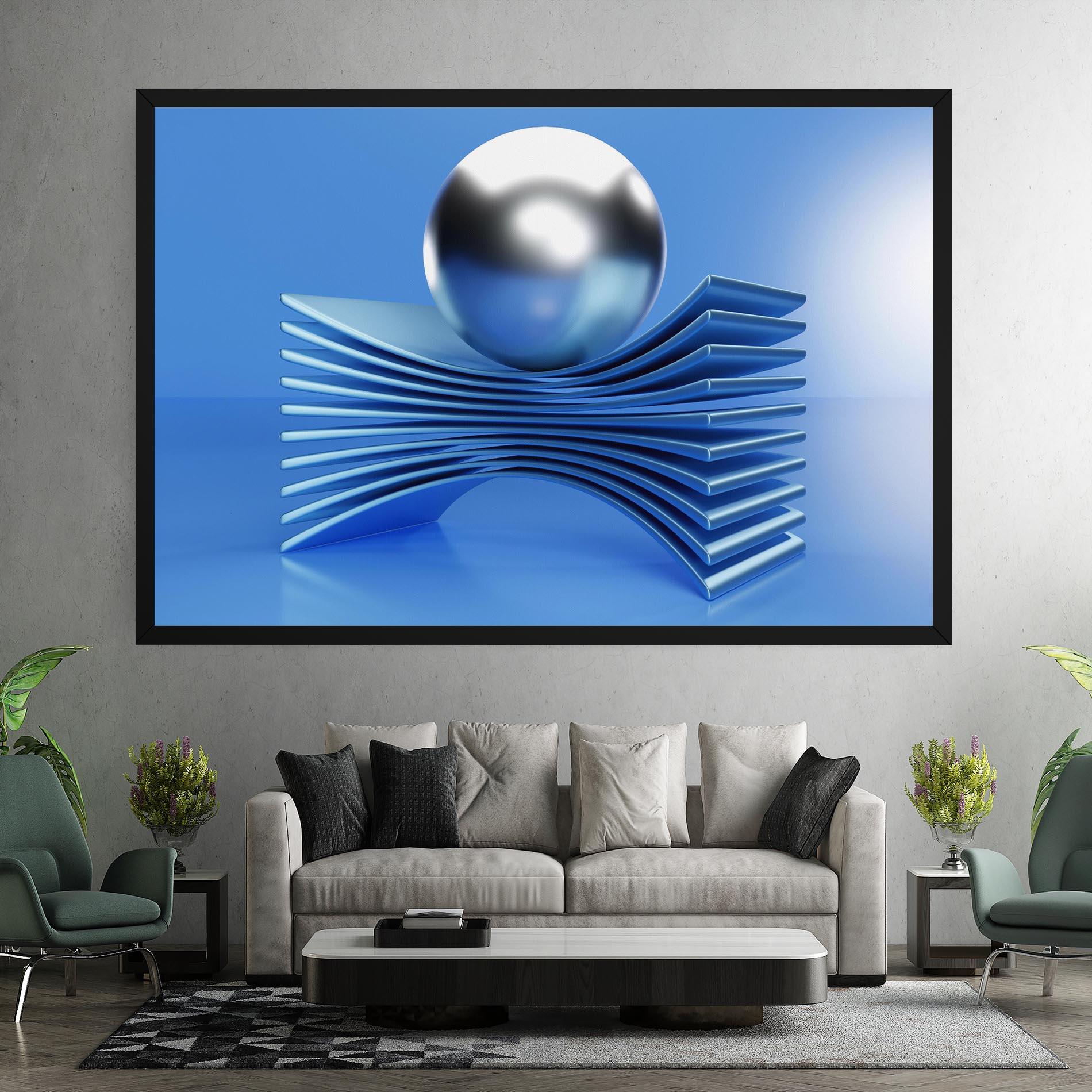 Leinwandbild Silver Ball mockup 7