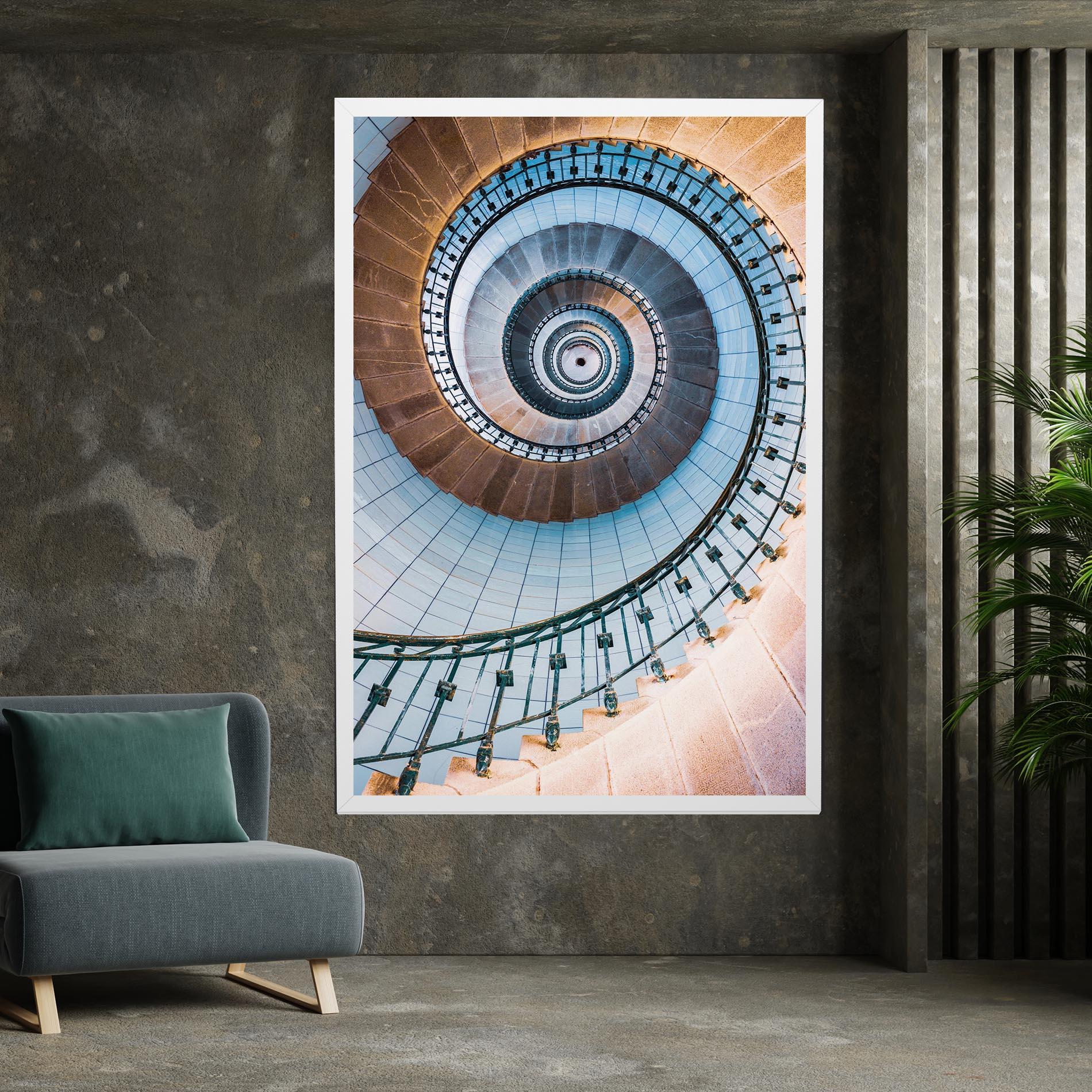 Leinwandbild Blue Opaline Stairs mockup 7