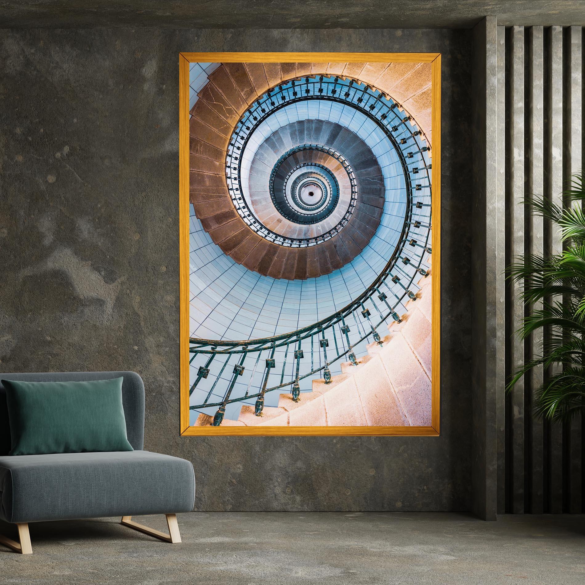 Leinwandbild Blue Opaline Stairs mockup 7