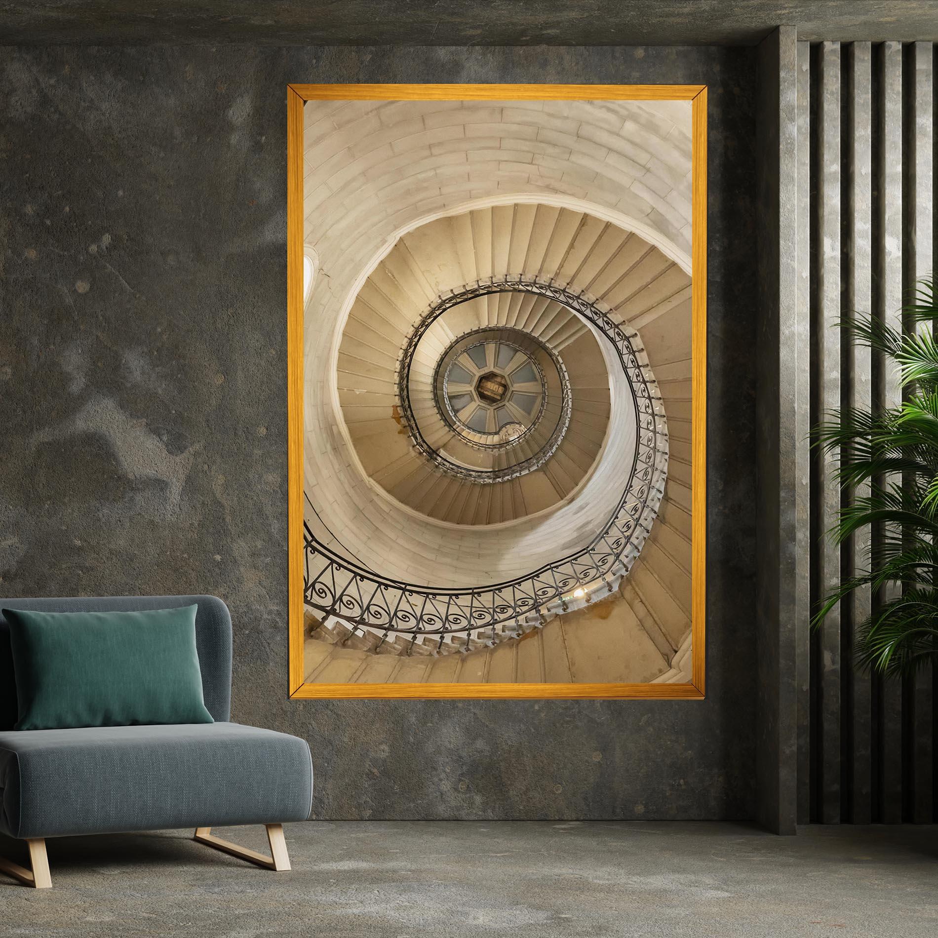 Leinwandbild Cream Down Stairs mockup 7