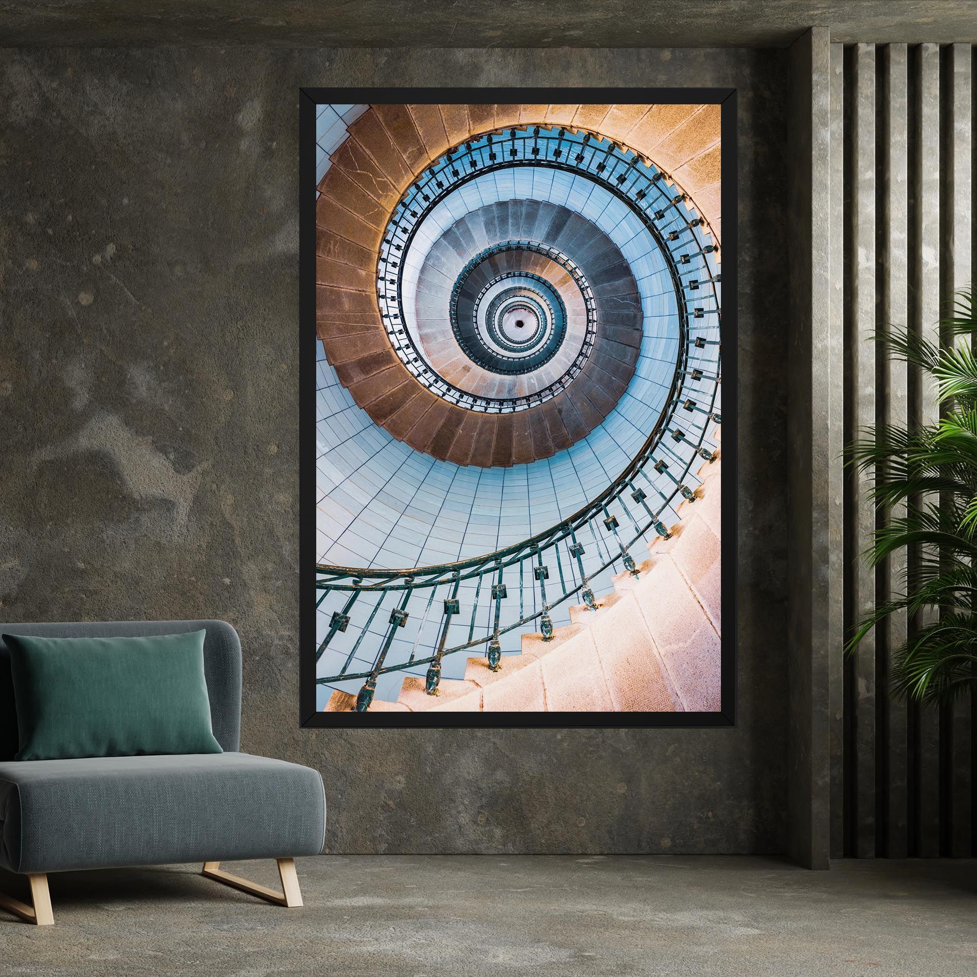 Blue Opaline Stairs mockup 7