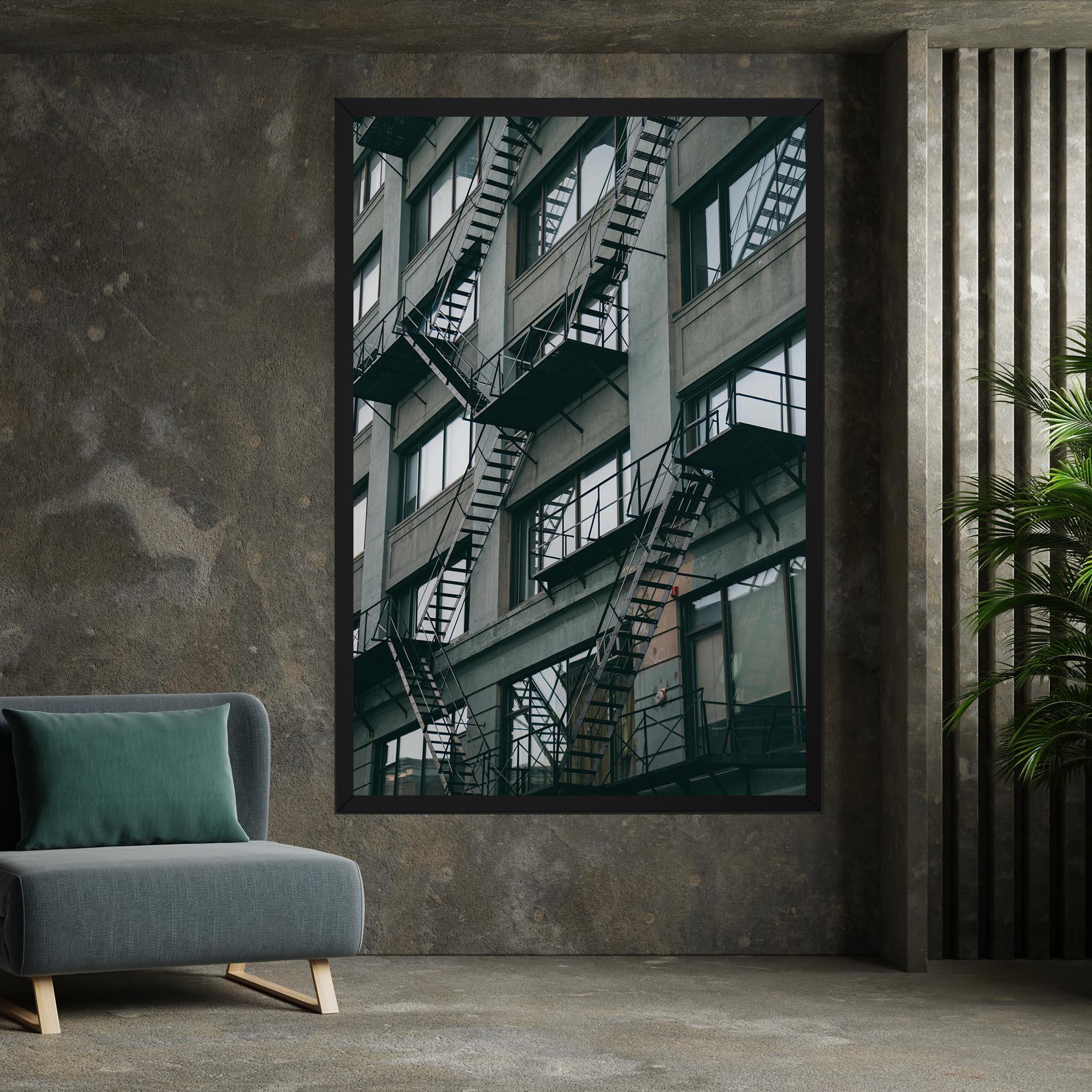 Leinwandbild Building Stairs mockup 7