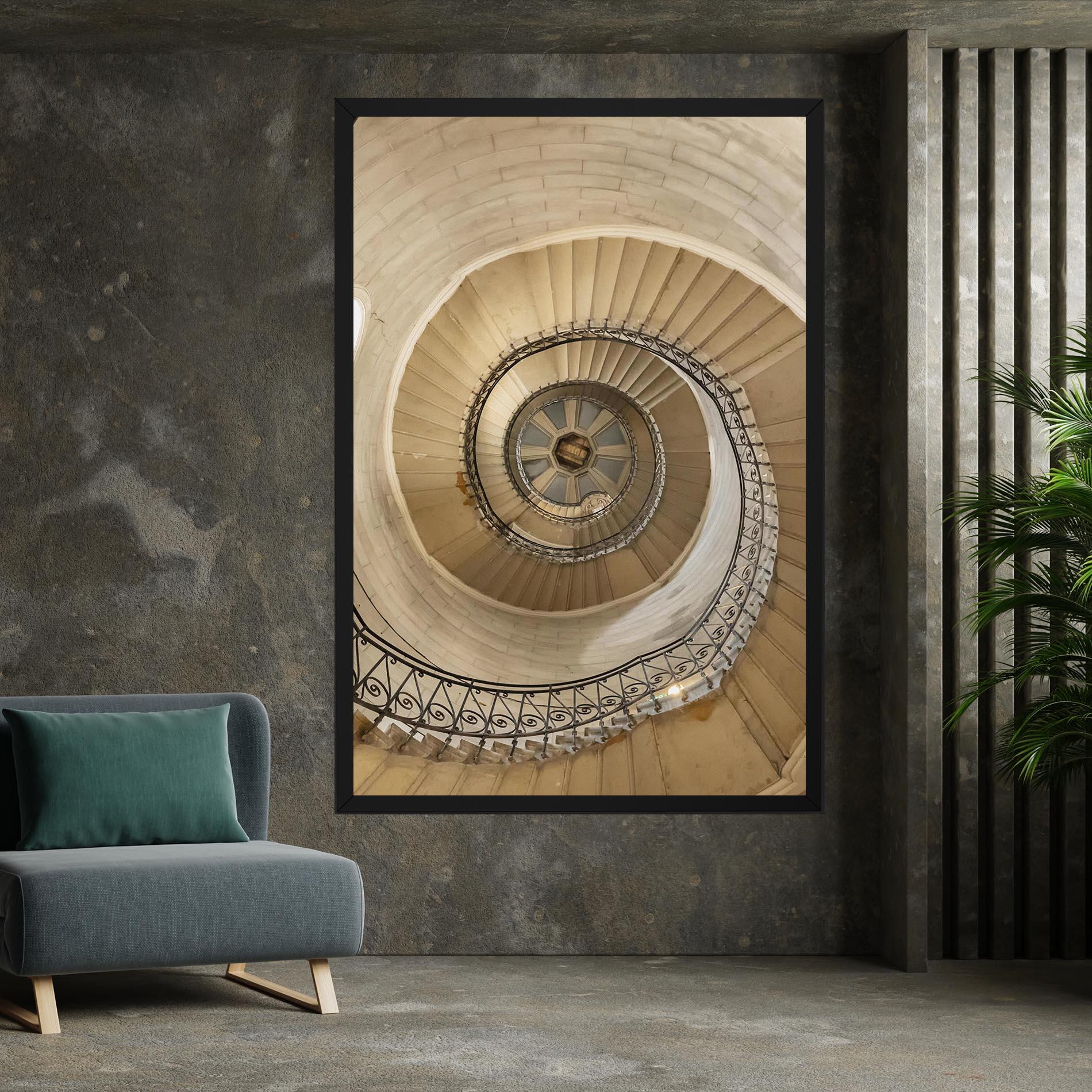 Leinwandbild Cream Down Stairs mockup 7