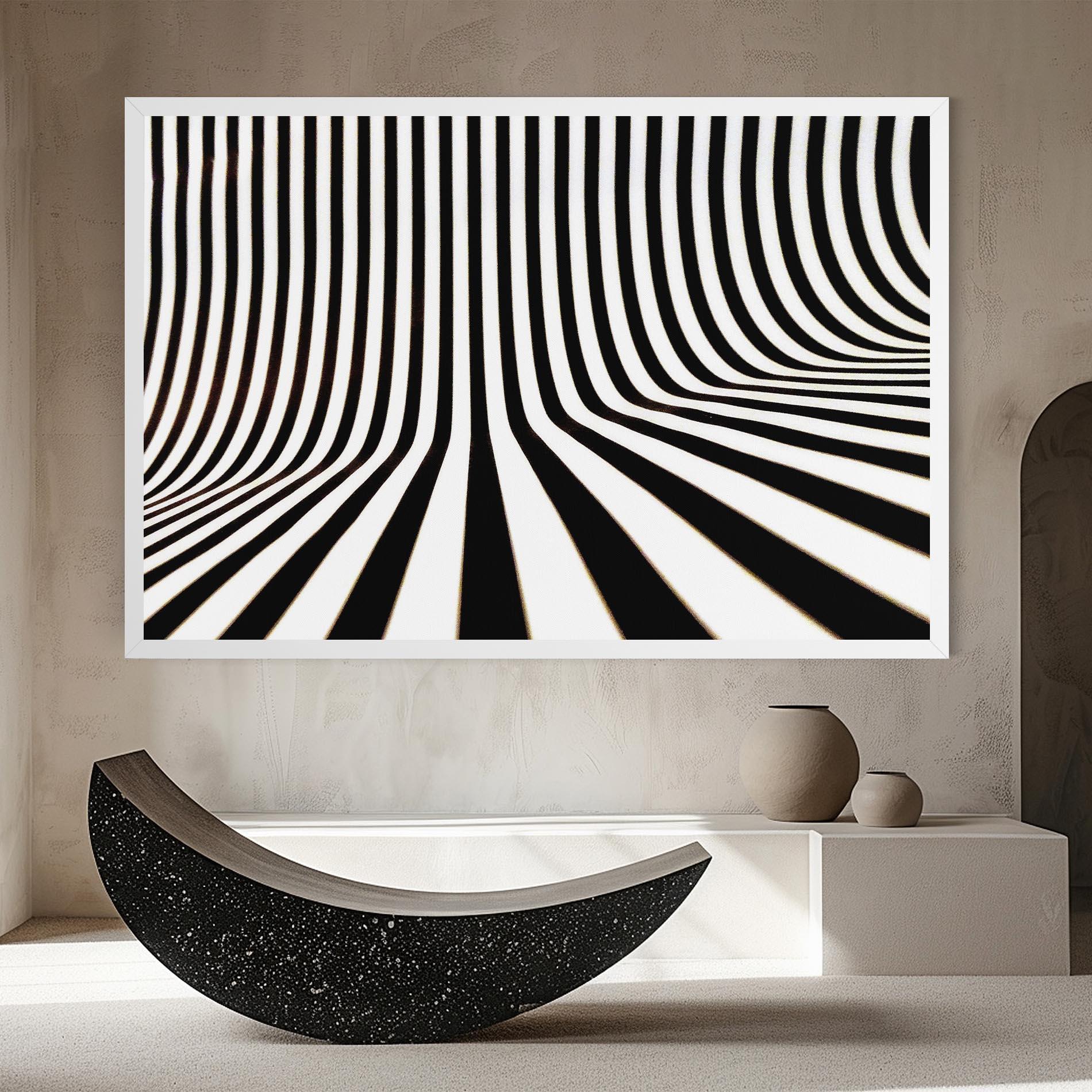 Leinwandbild Black And White Illusion mockup 8