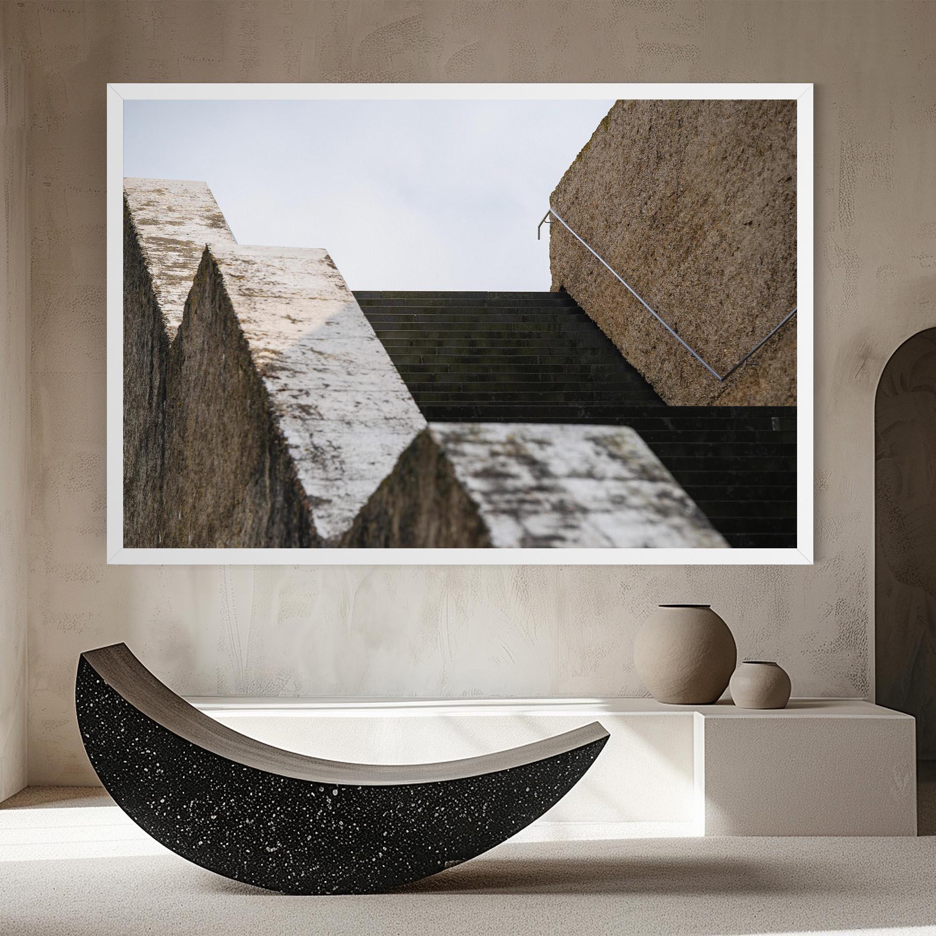 Leinwandbild Black Stairs mockup 8