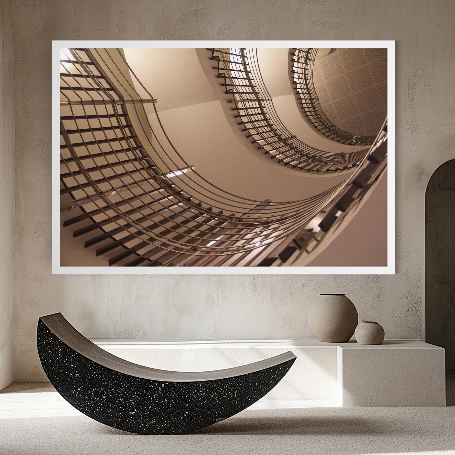 Leinwandbild Cream Stairs mockup 8