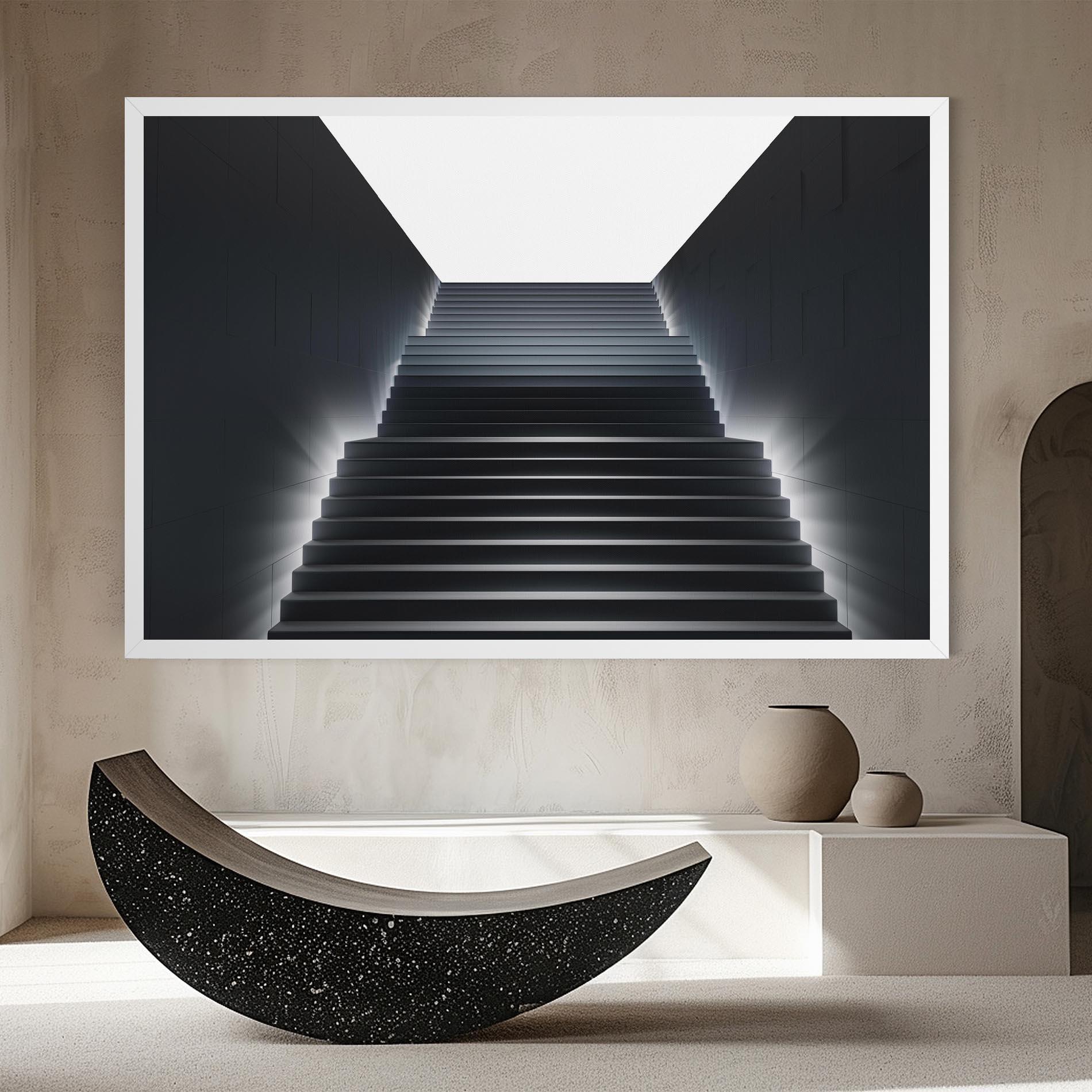 Leinwandbild Dark Stairs mockup 8
