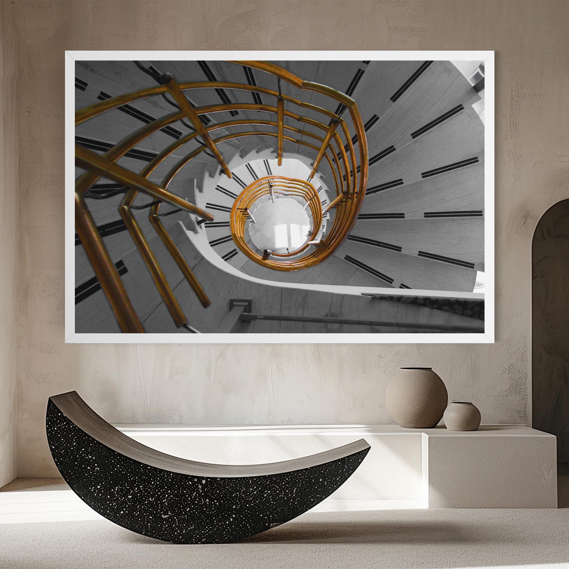 Leinwandbild Gold Bar Stairs mockup 8