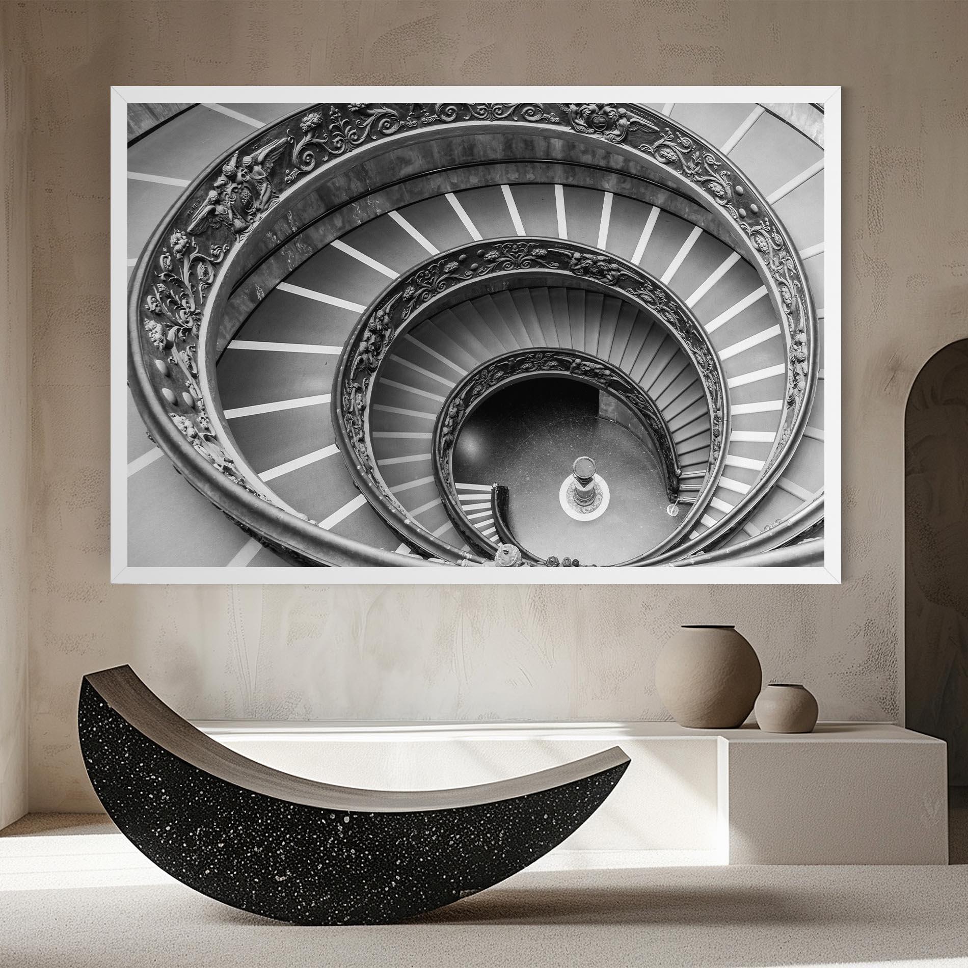 Leinwandbild Grey Spiral mockup 8