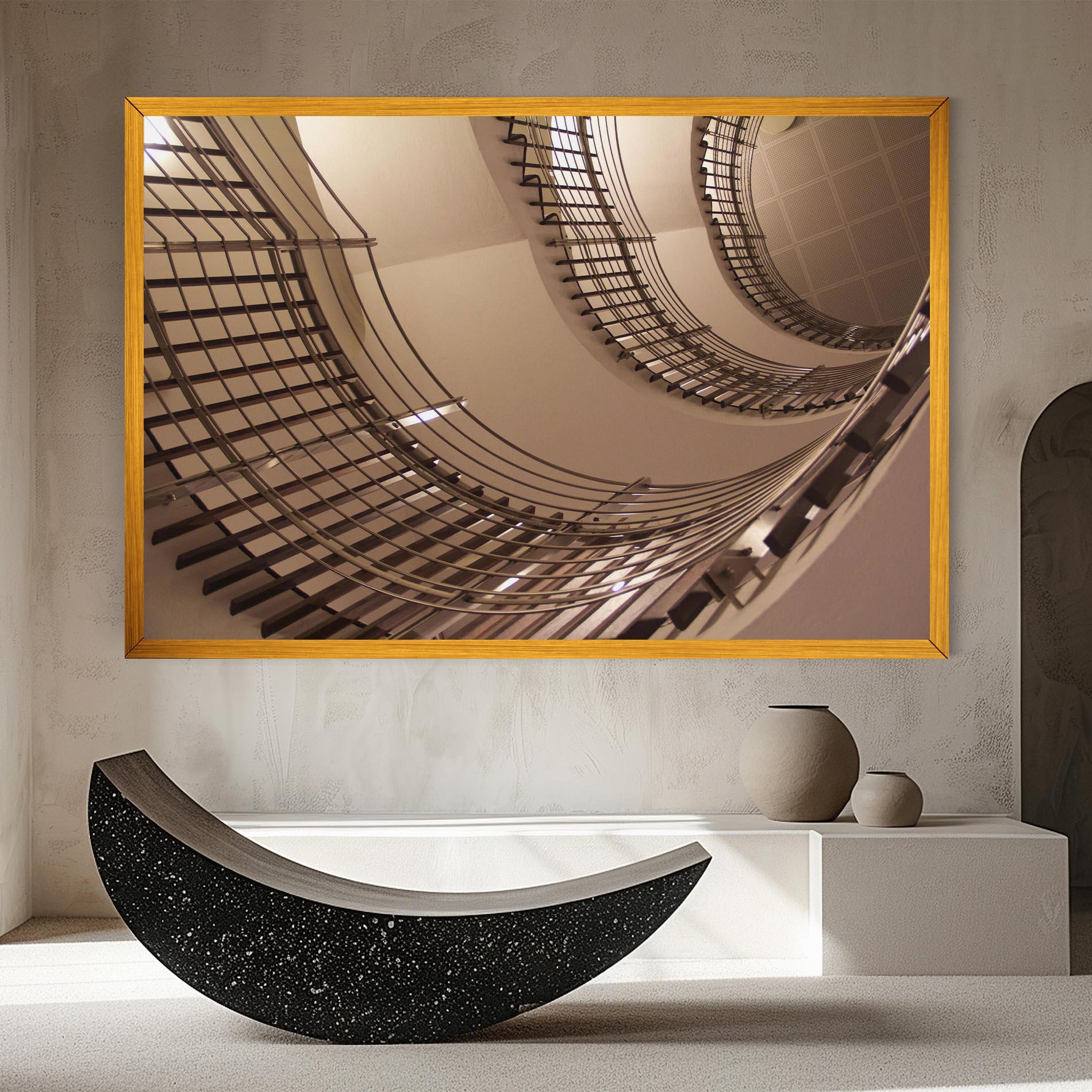 Leinwandbild Cream Stairs mockup 8