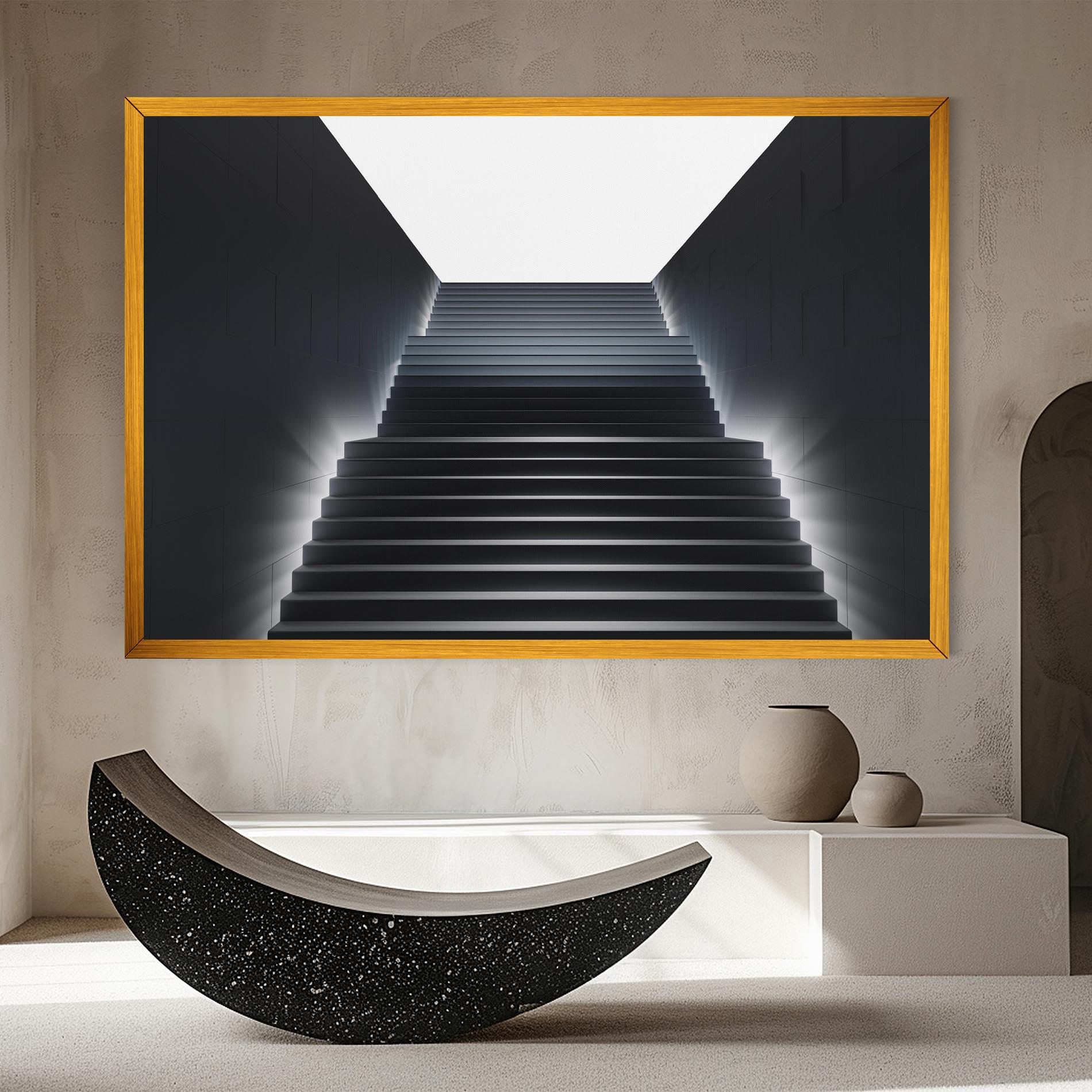 Leinwandbild Dark Stairs mockup 8