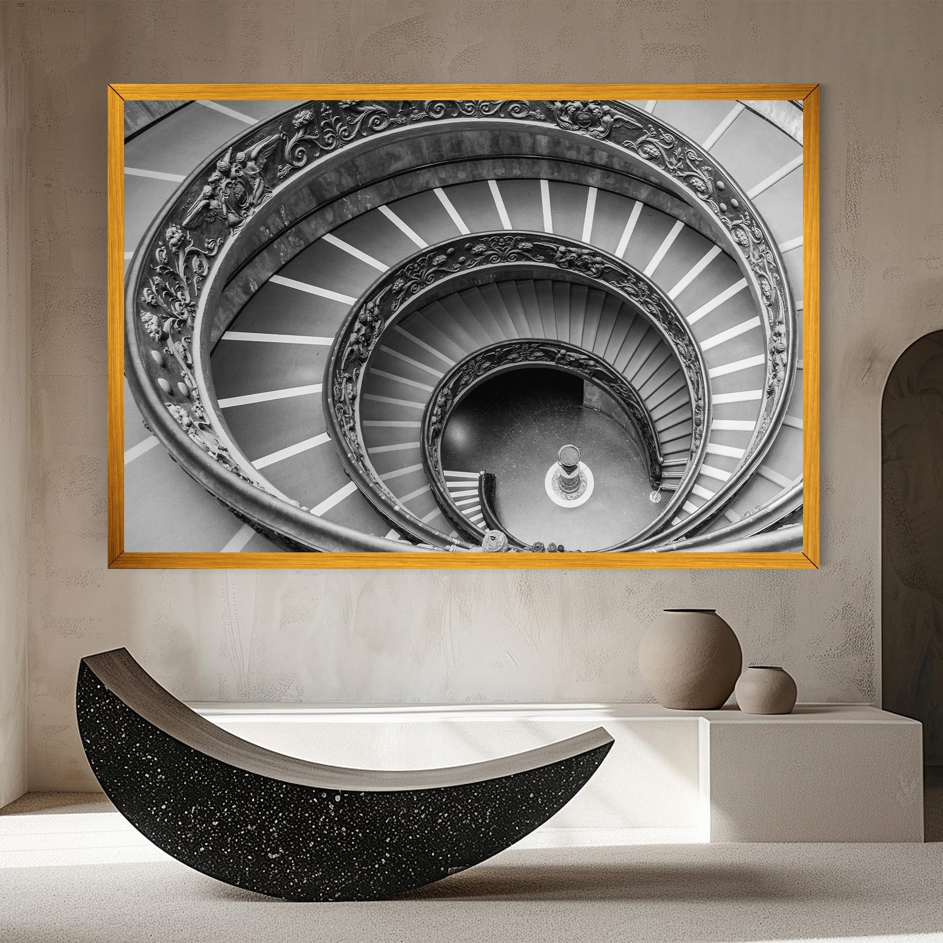 Leinwandbild Grey Spiral mockup 8