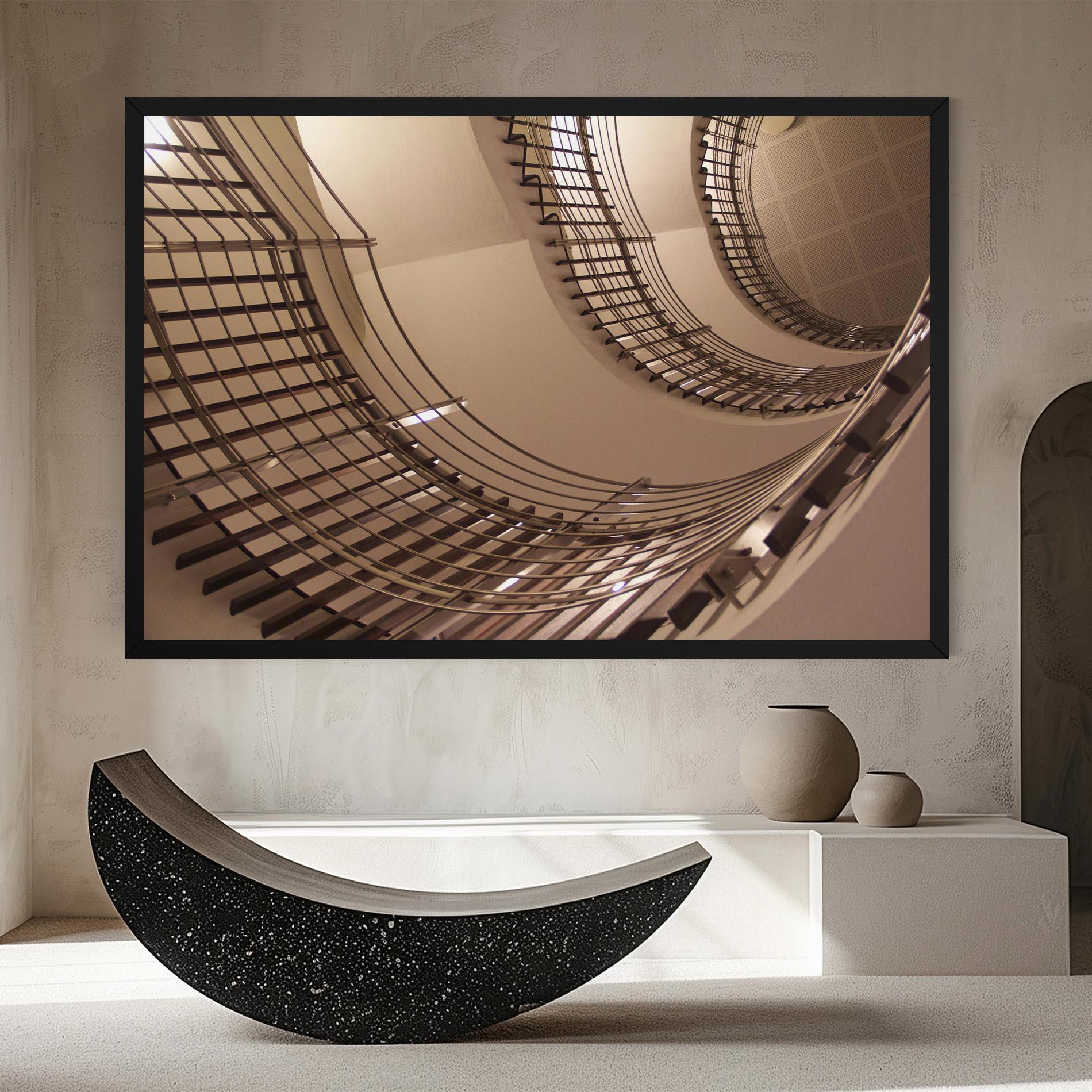 Leinwandbild Cream Stairs mockup 8
