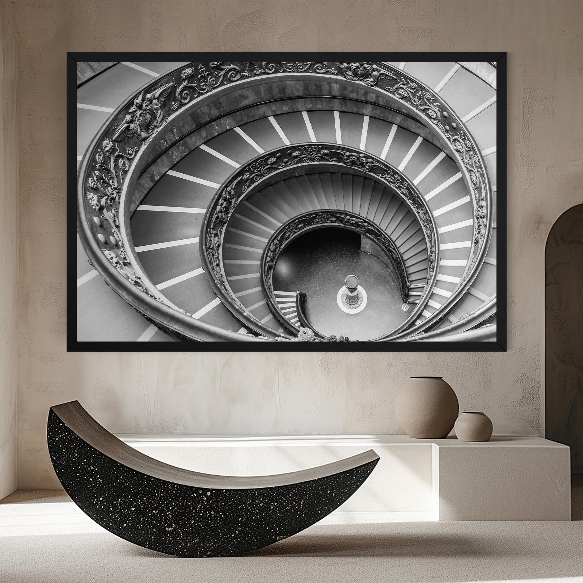 Leinwandbild Grey Spiral mockup 8