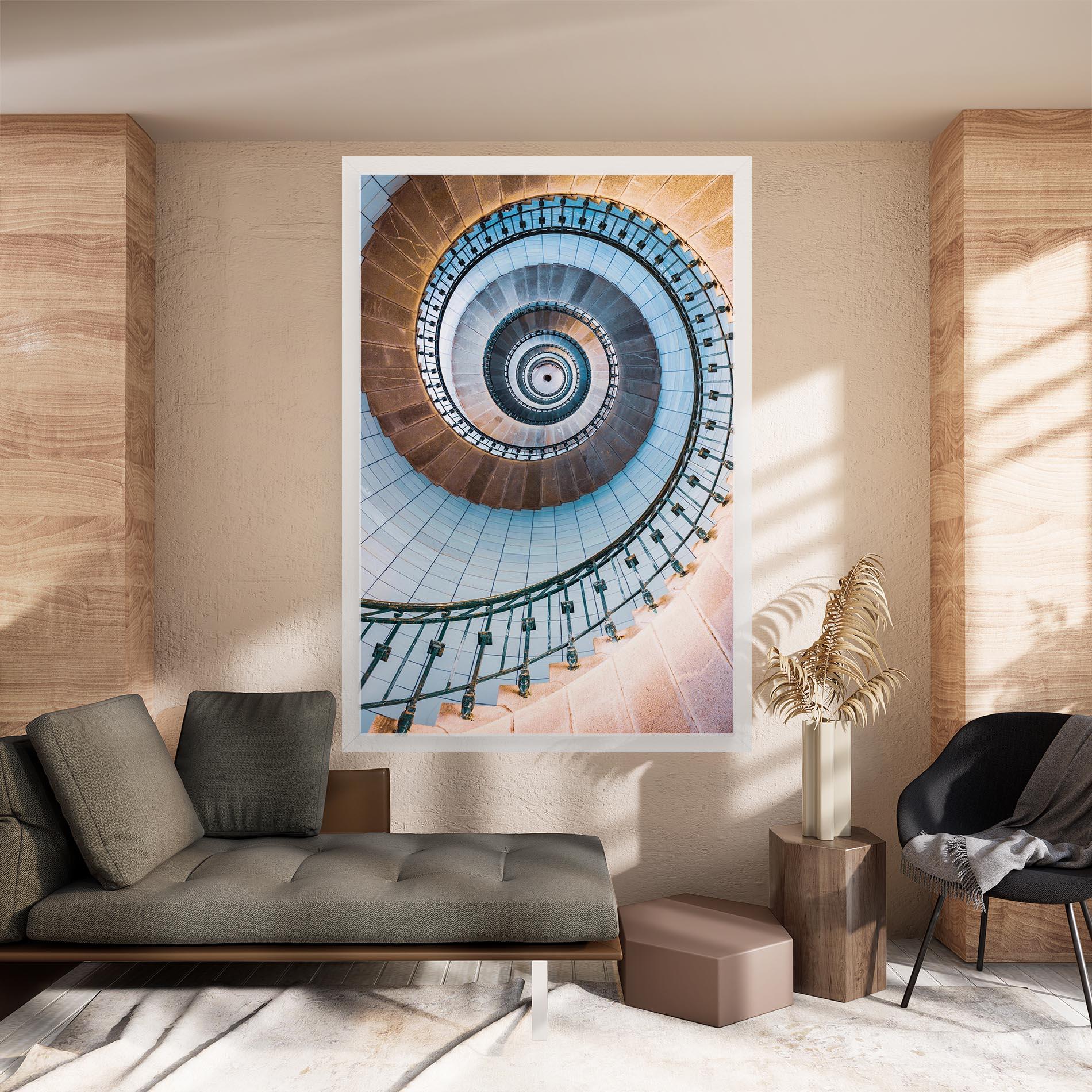 Leinwandbild Blue Opaline Stairs mockup 8