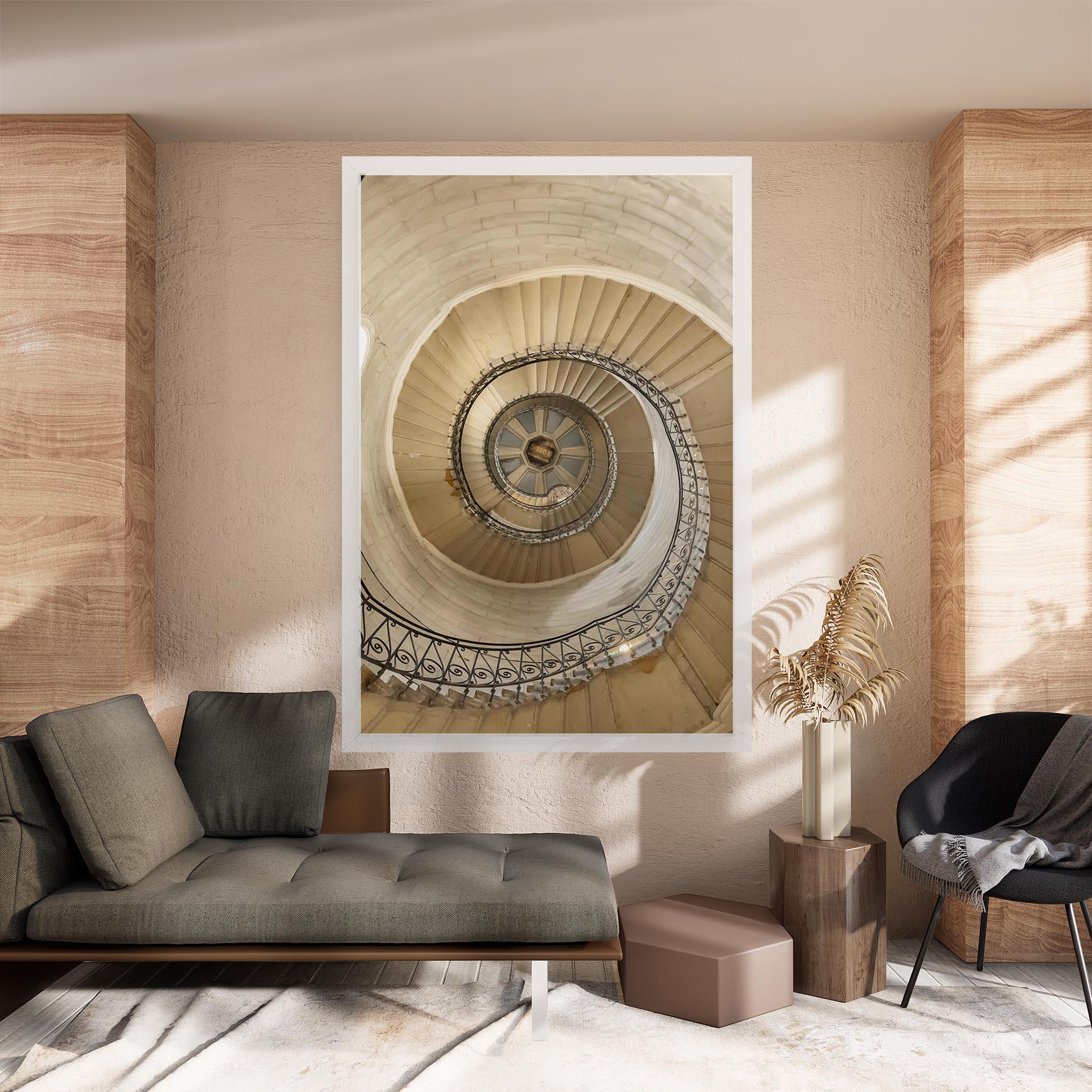 Leinwandbild Cream Down Stairs mockup 8