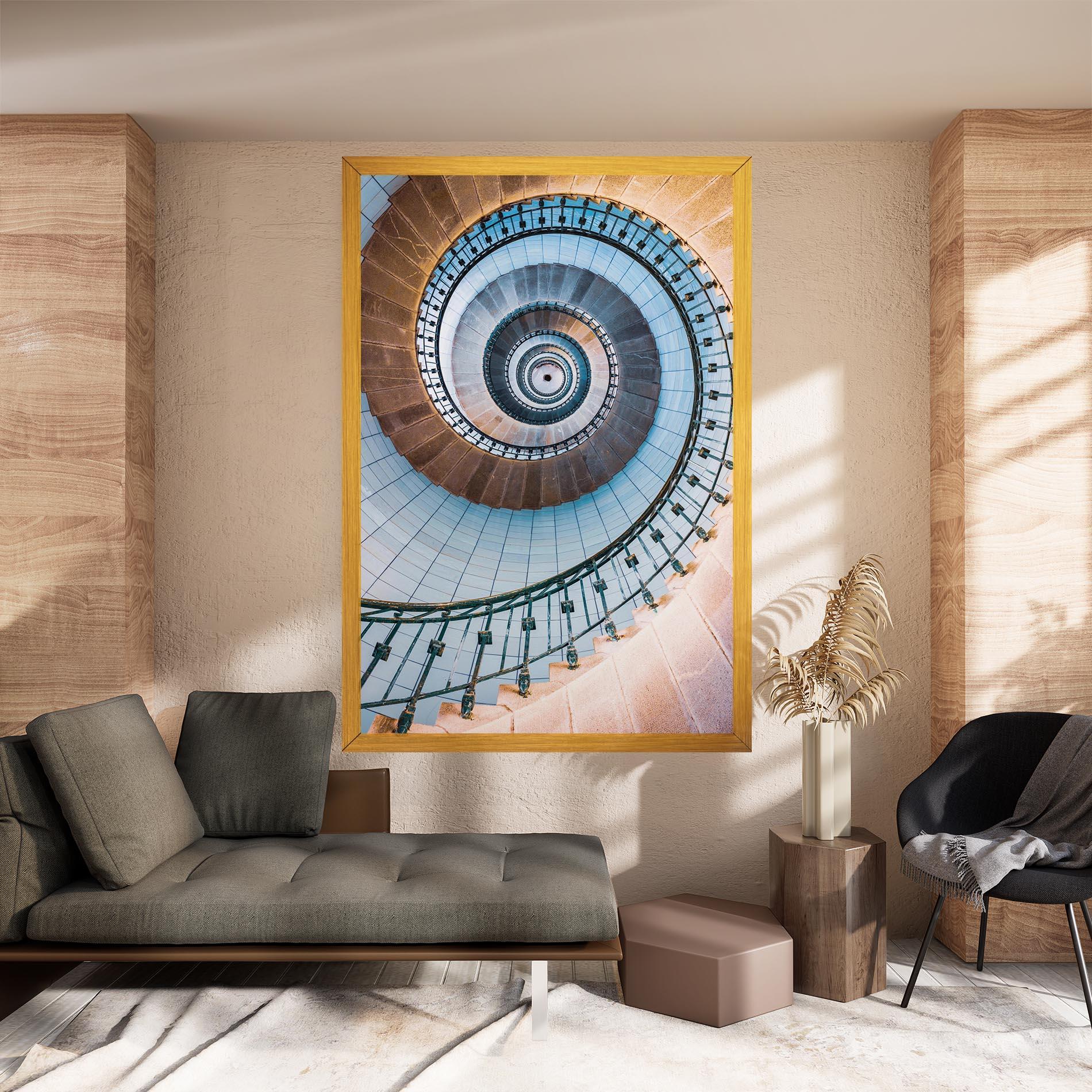 Leinwandbild Blue Opaline Stairs mockup 8