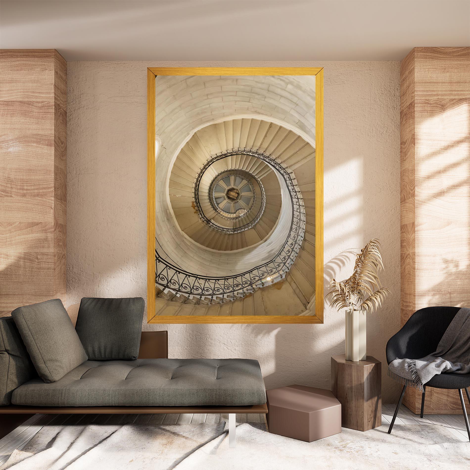 Leinwandbild Cream Down Stairs mockup 8