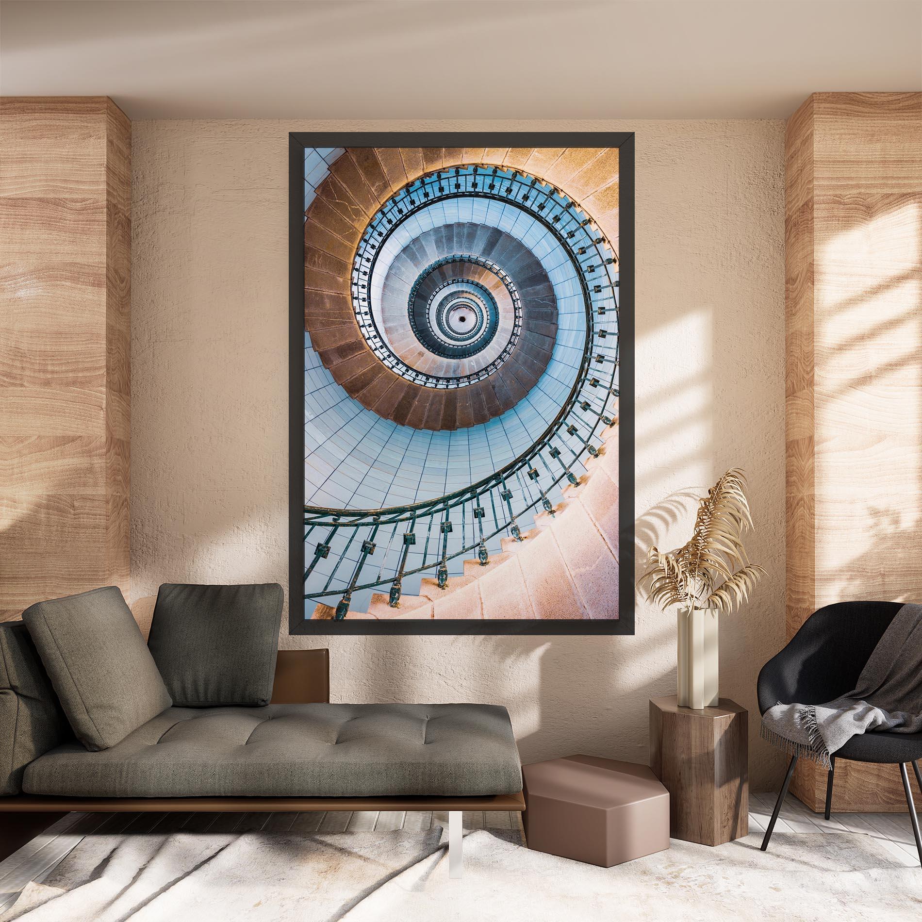 Leinwandbild Blue Opaline Stairs mockup 8