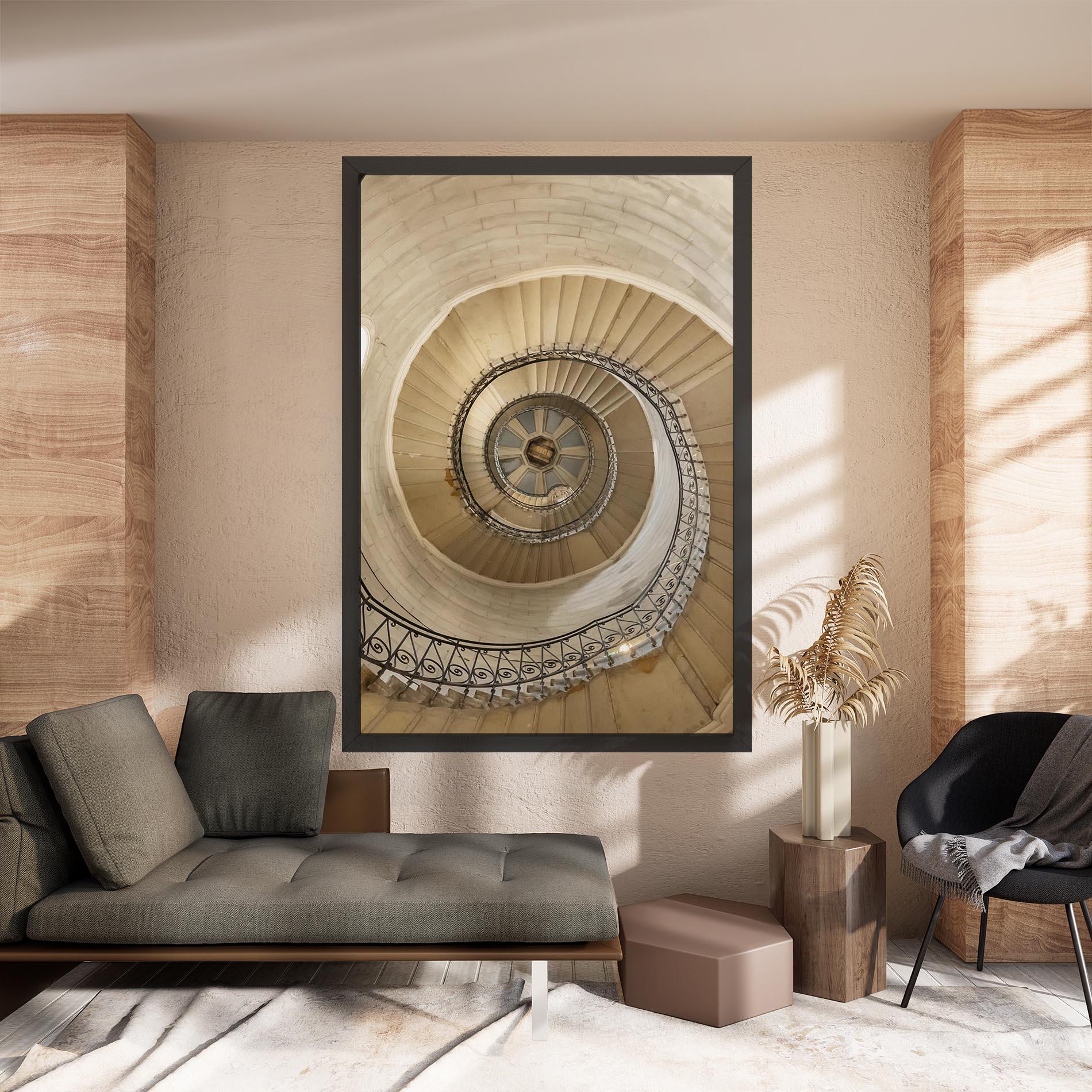 Leinwandbild Cream Down Stairs mockup 8